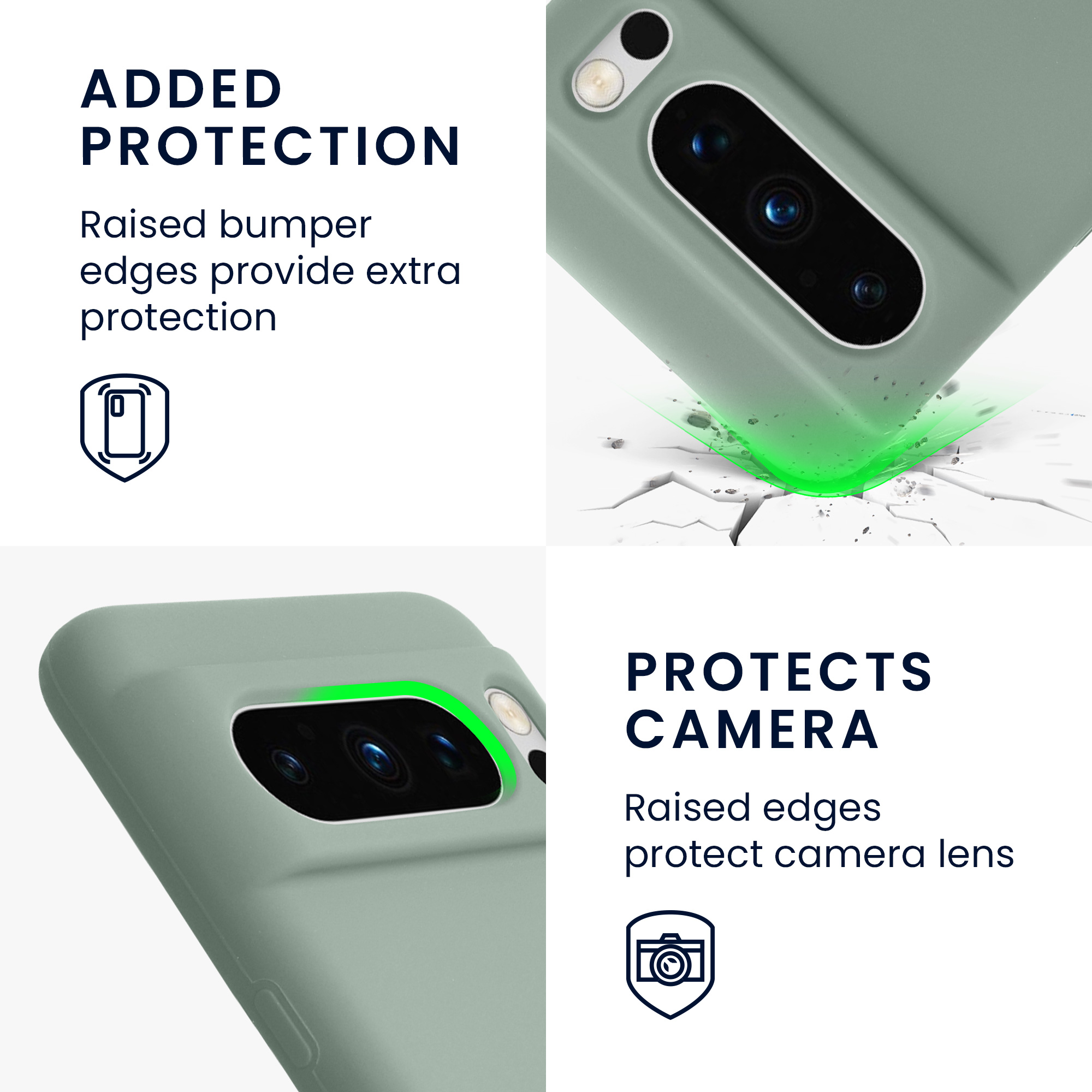 Pouzdro pro Google Pixel 8 Pro kwmobile silikonové - světle zelená
