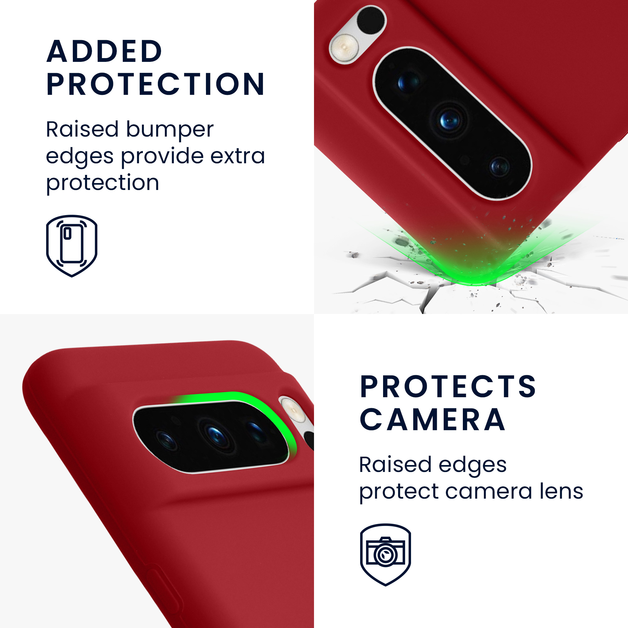 Pouzdro pro Google Pixel 8 Pro kwmobile silikonové - rebarborová červená