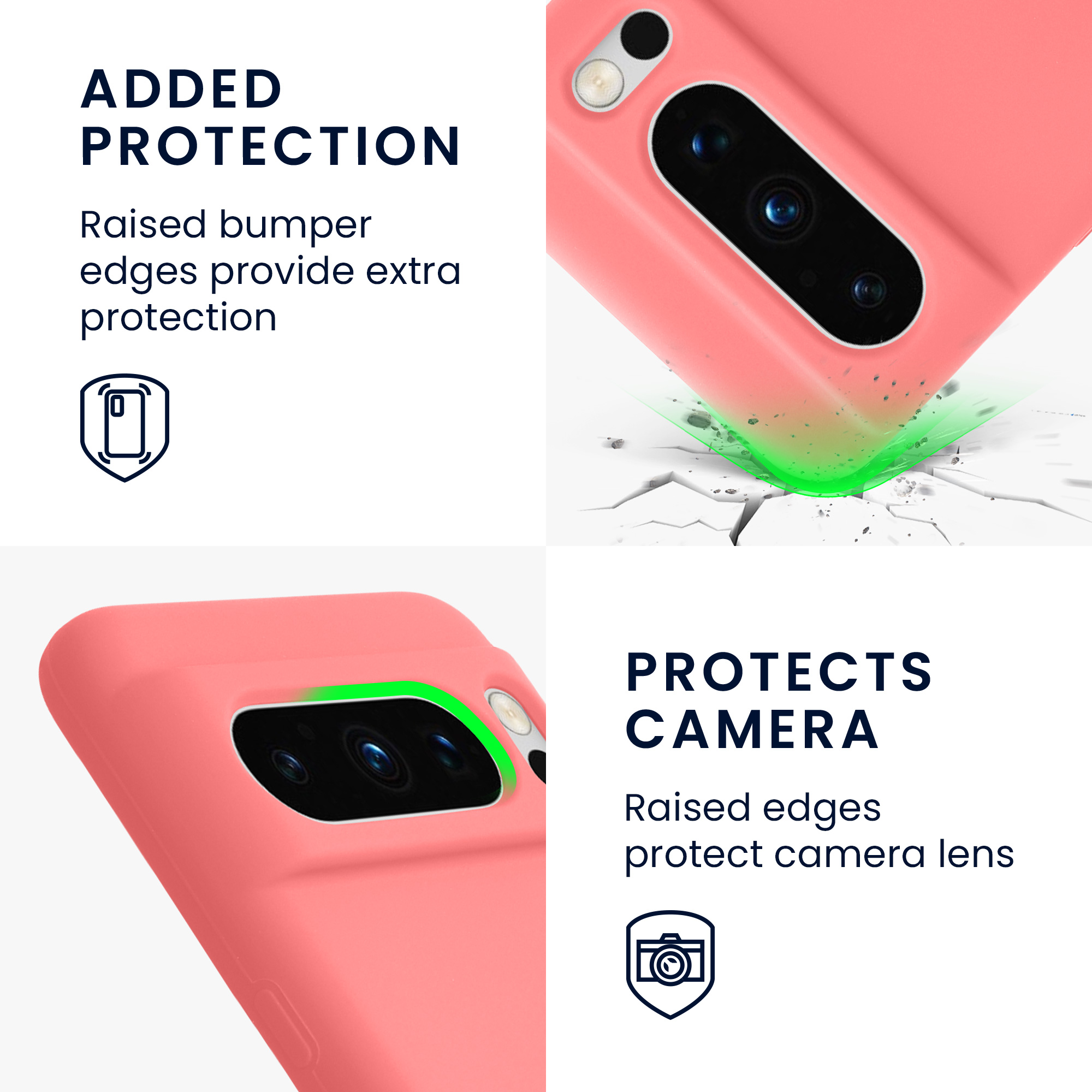 Pouzdro pro Google Pixel 8 Pro kwmobile silikonové - pastelová korálová