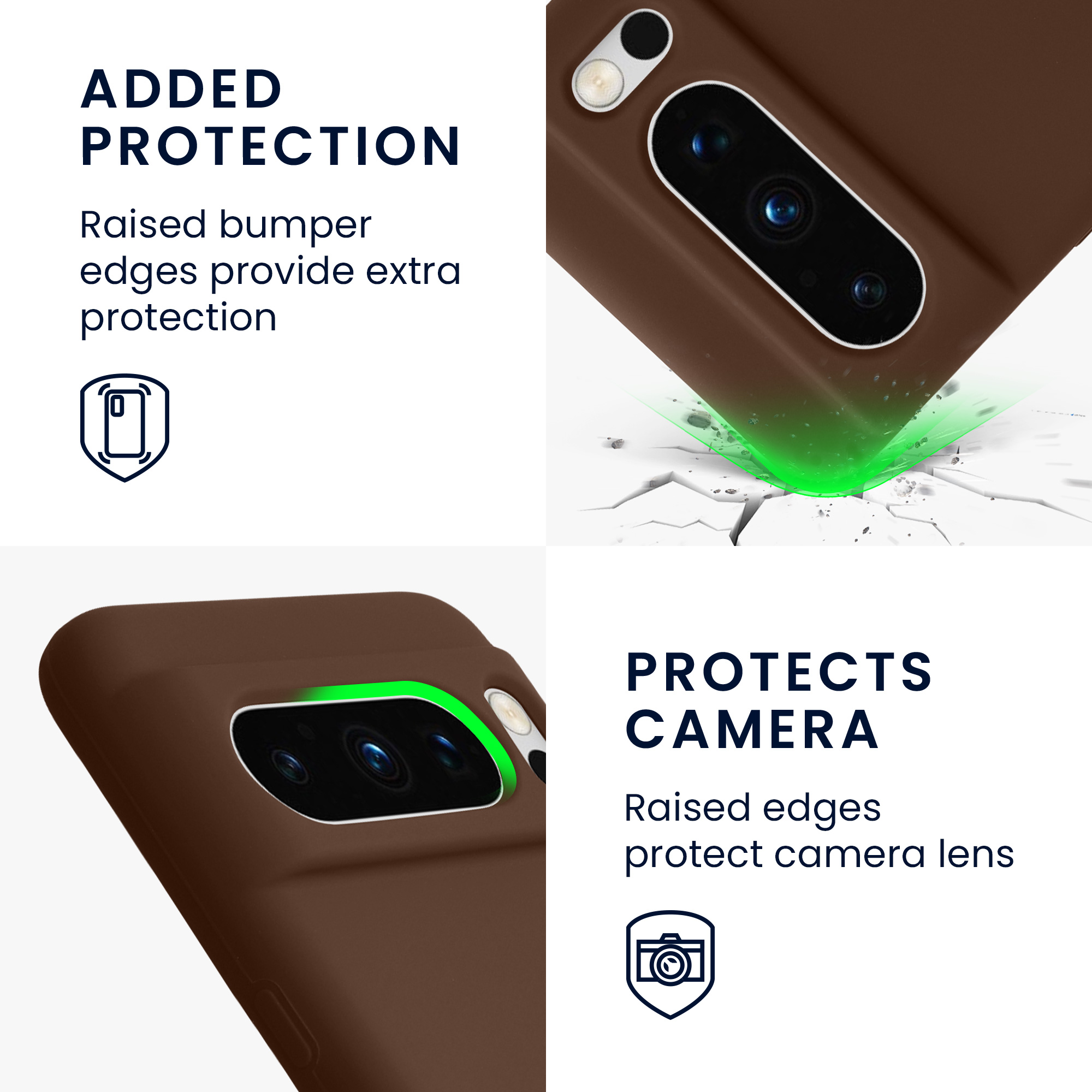 Pouzdro pro Google Pixel 8 Pro kwmobile silikonové - čokoládová