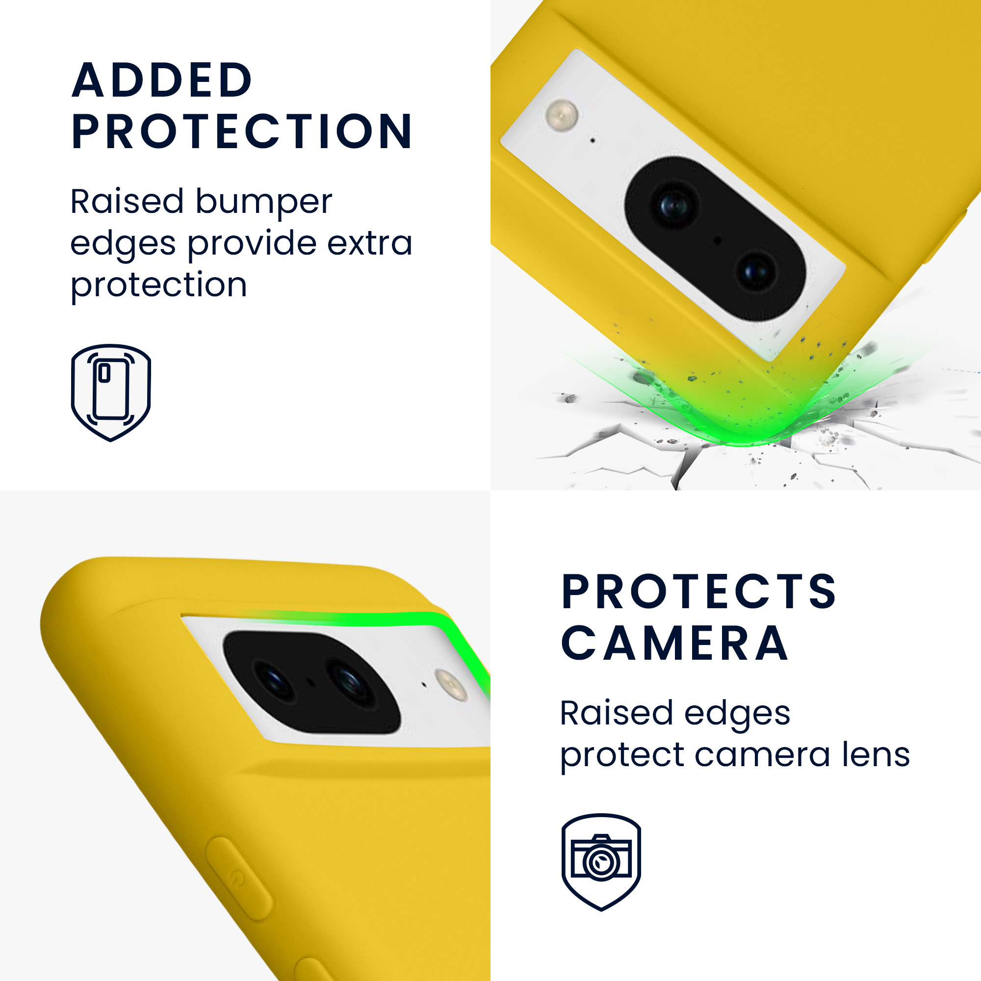 TPU kryt kwmobile Google Pixel 8 - zářivě žlutý bezdrát. nabíjení