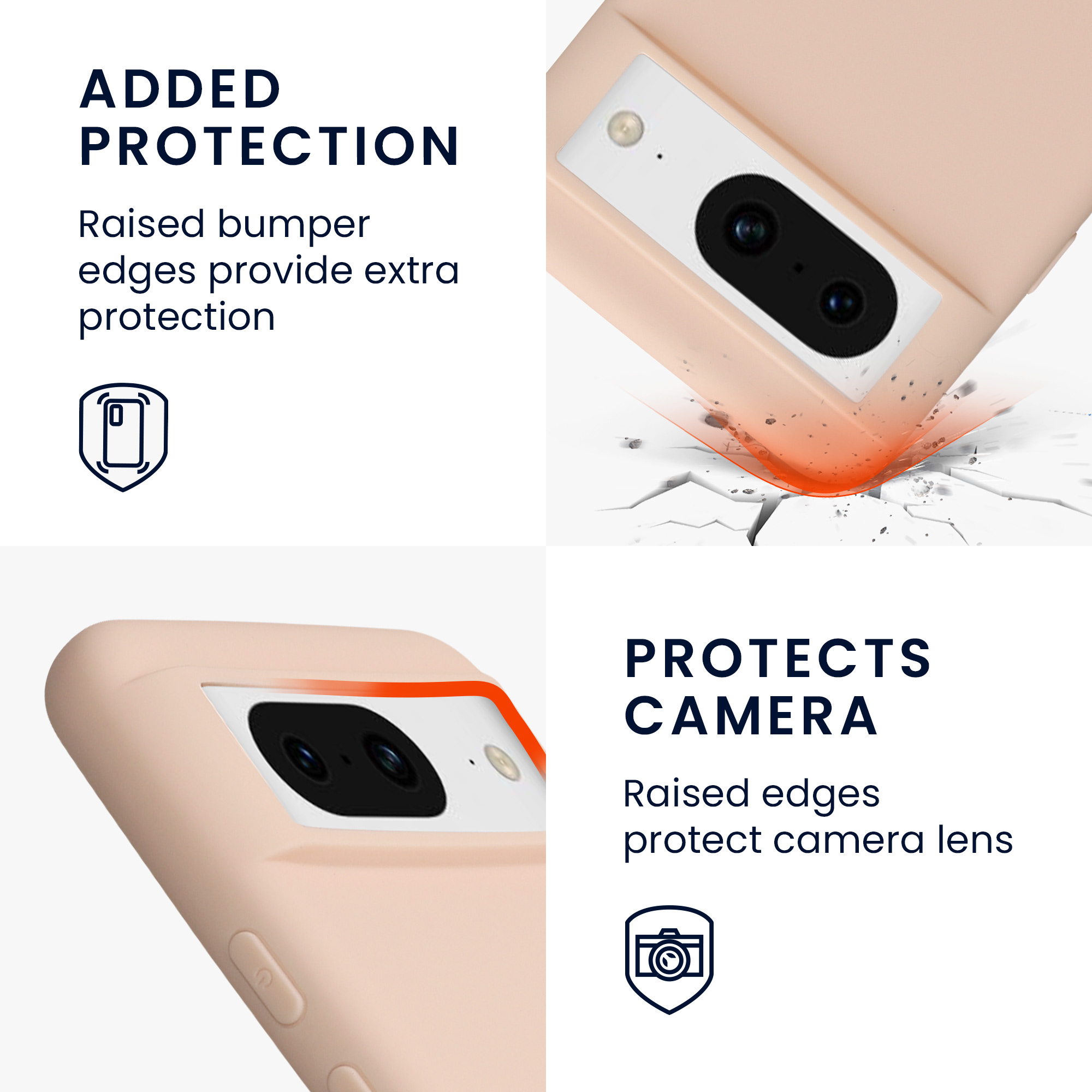 Silikonový kryt kwmobile pro Google Pixel 8 - krémově béžové Coconut Swirl