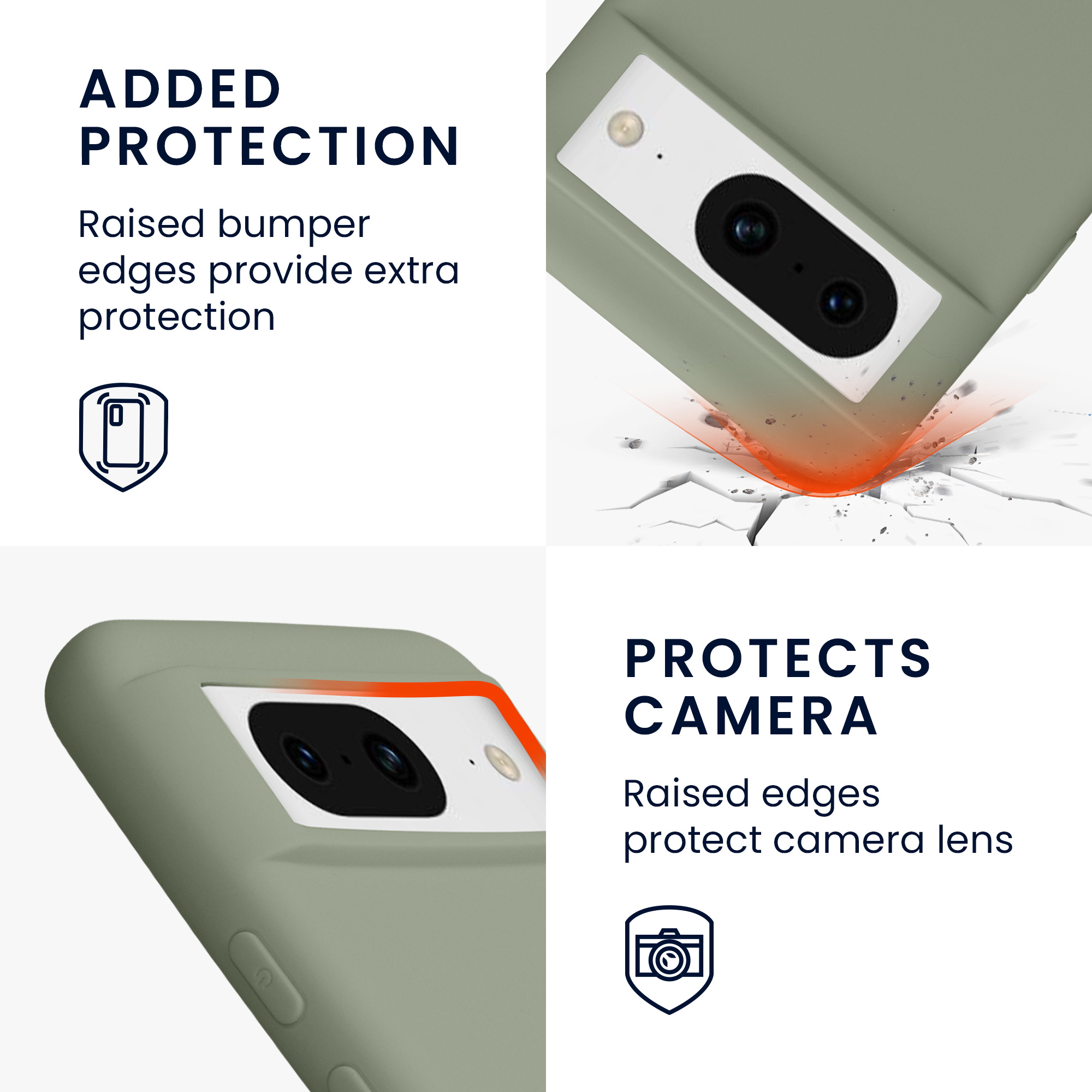 Pouzdro pro Google Pixel 8 kwmobile TPU - šedozelená