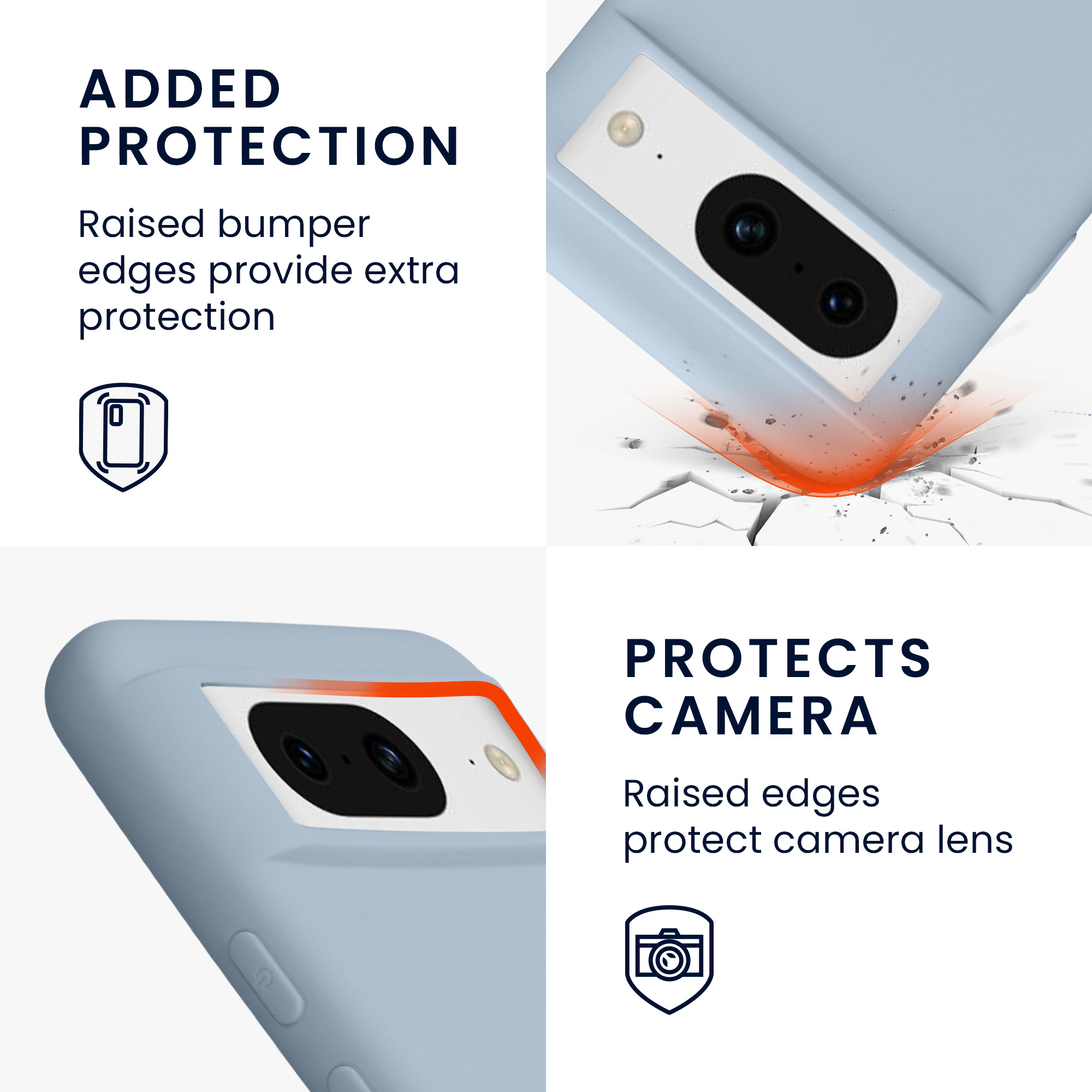 Silikonový kryt kwmobile pro Google Pixel 8 - Light Blue Matte