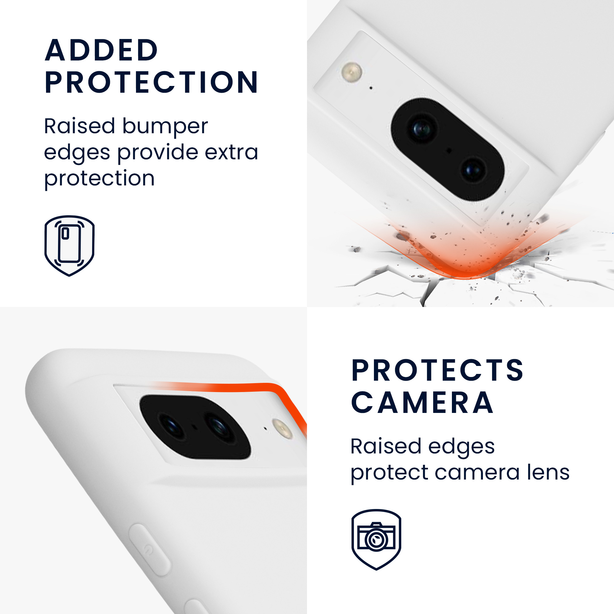 Silikonový kryt kwmobile pro Google Pixel 8 - bílé matné
