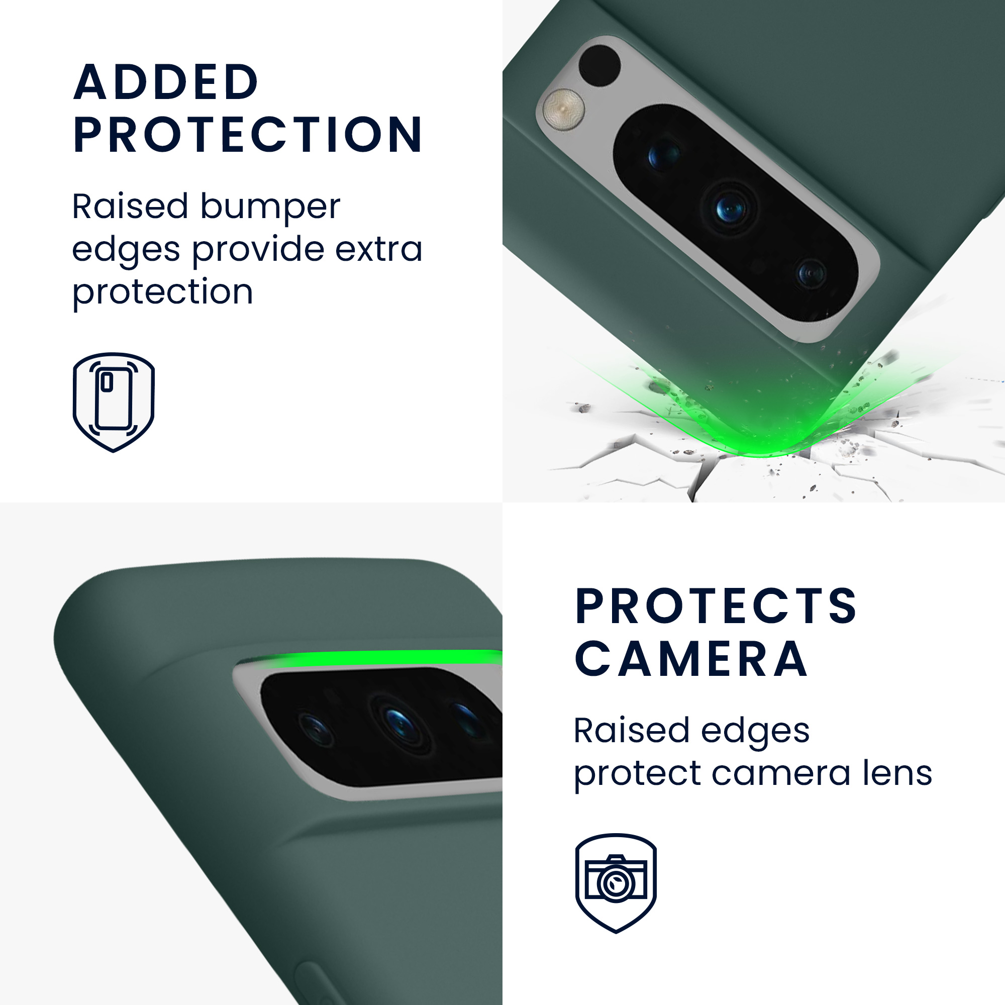 Pouzdro pro Google Pixel 8 Pro kwmobile TPU - modrozelená