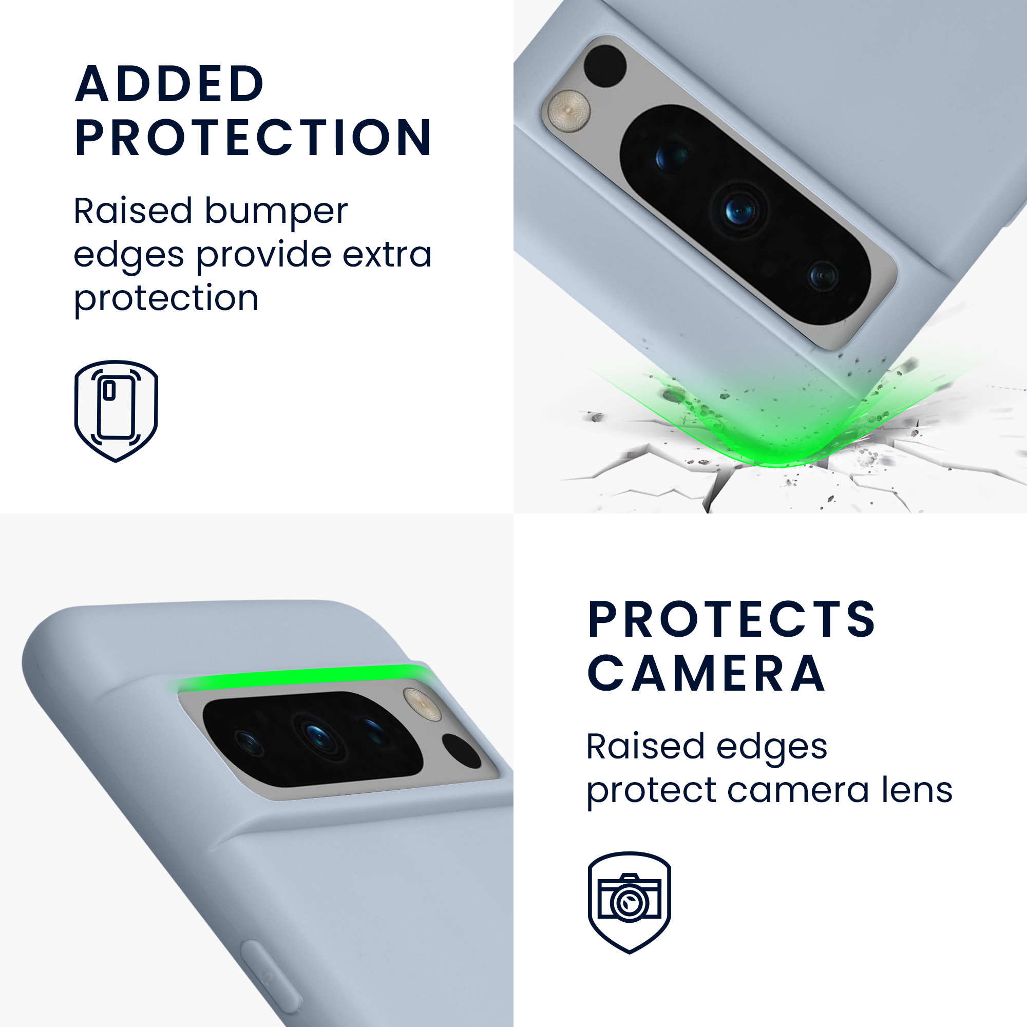 Pouzdro pro Google Pixel 8 Pro kwmobile TPU - matná světle modrá