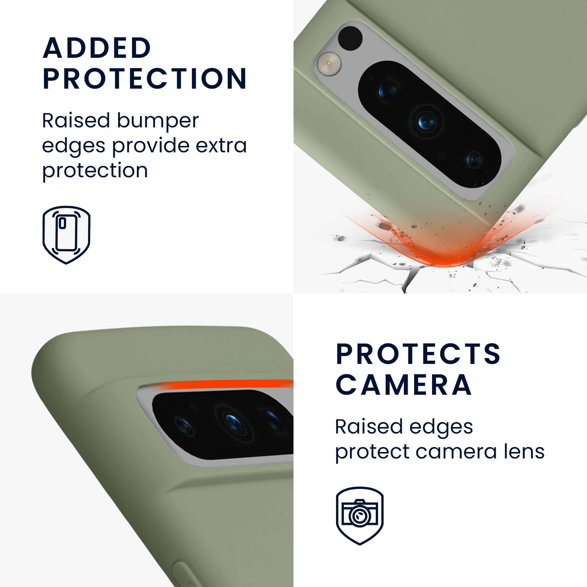 Pouzdro pro Google Pixel 8 Pro kwmobile TPU - šedozelená