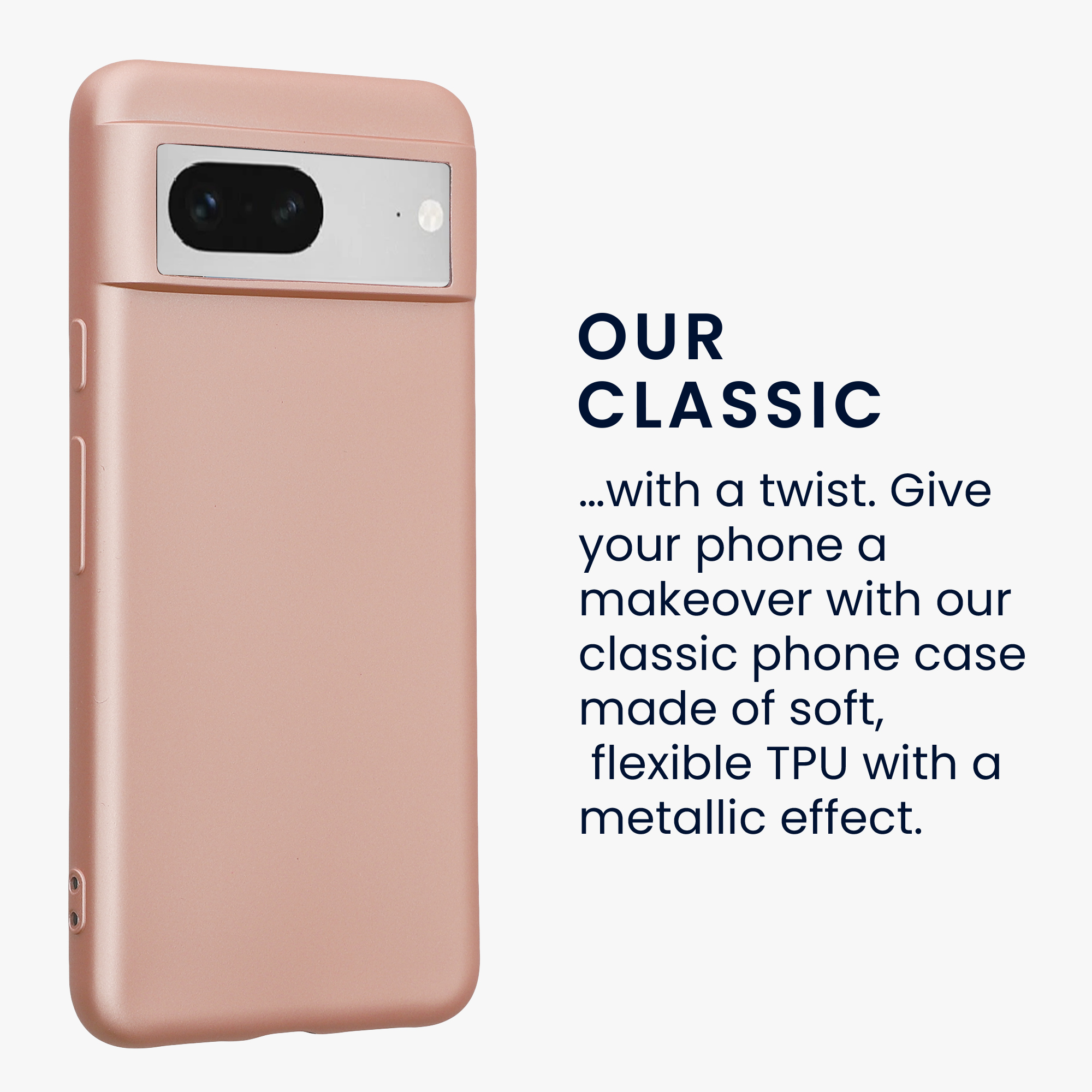 Metalický kryt kwmobile Google Pixel 8 - Metallic Rose Gold