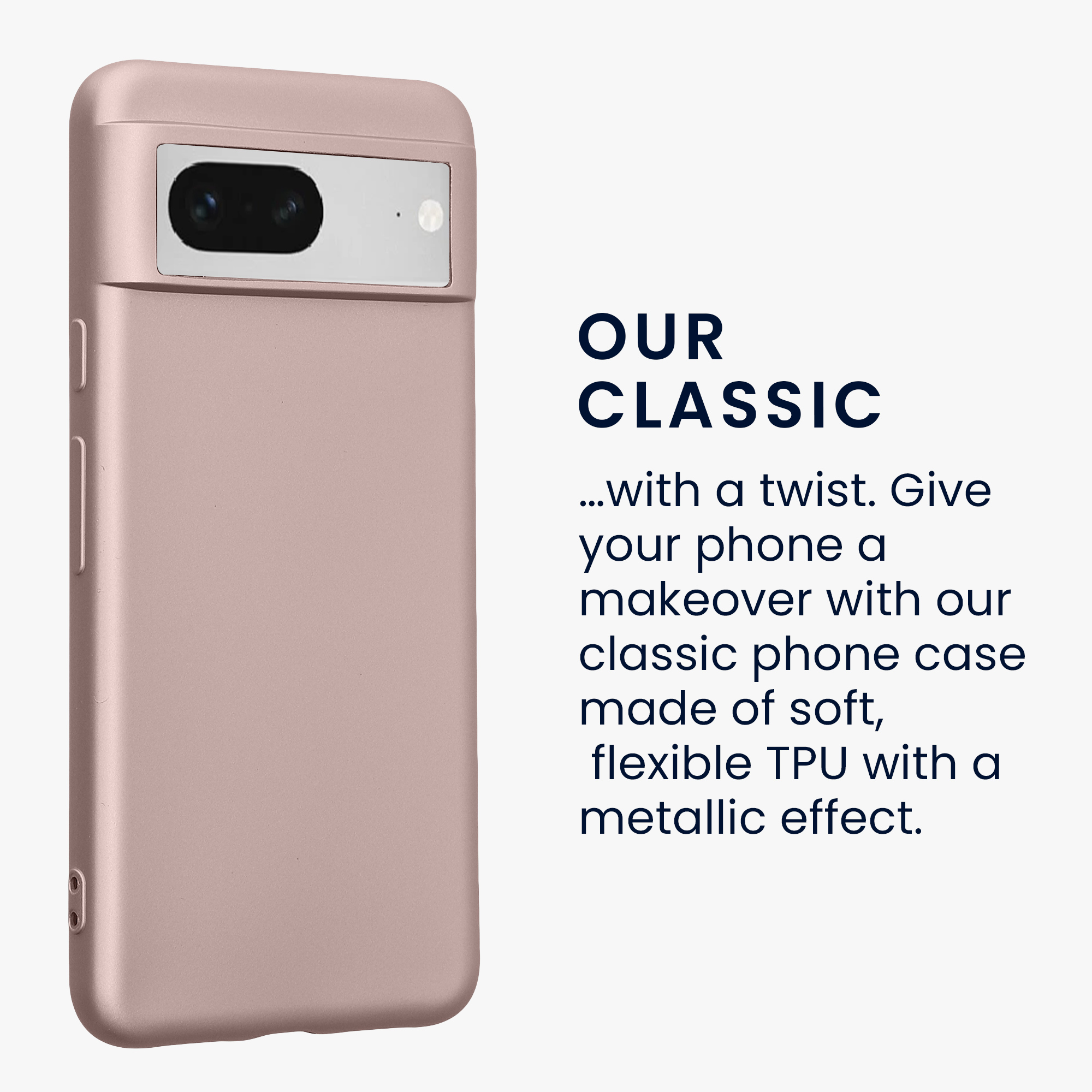 Pouzdro pro Google Pixel 8 kwmobile tenké metalické silikonové - metalická arktická bordó