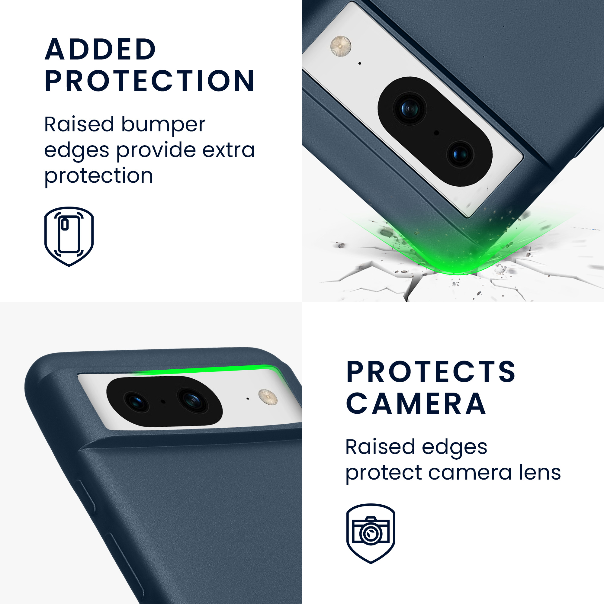 Pouzdro pro Google Pixel 8 kwmobile tenké metalické silikonové - metalická zodiac modrá