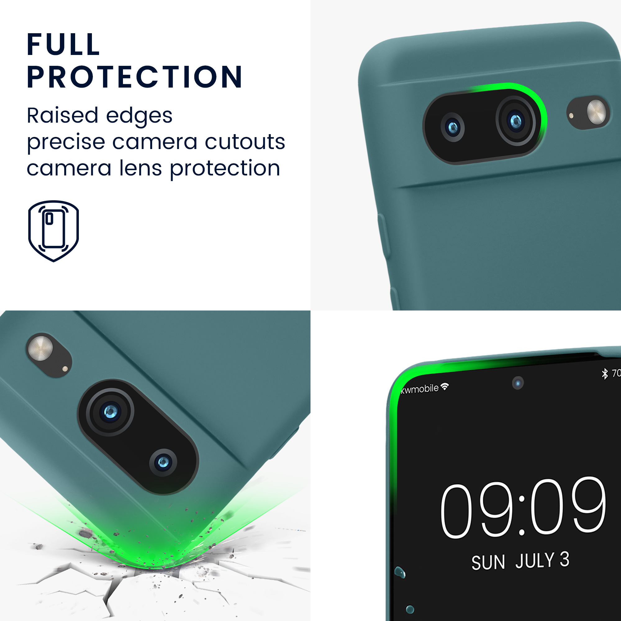 Pouzdro pro Google Pixel 8 kwmobile tenké TPU - arktická noc