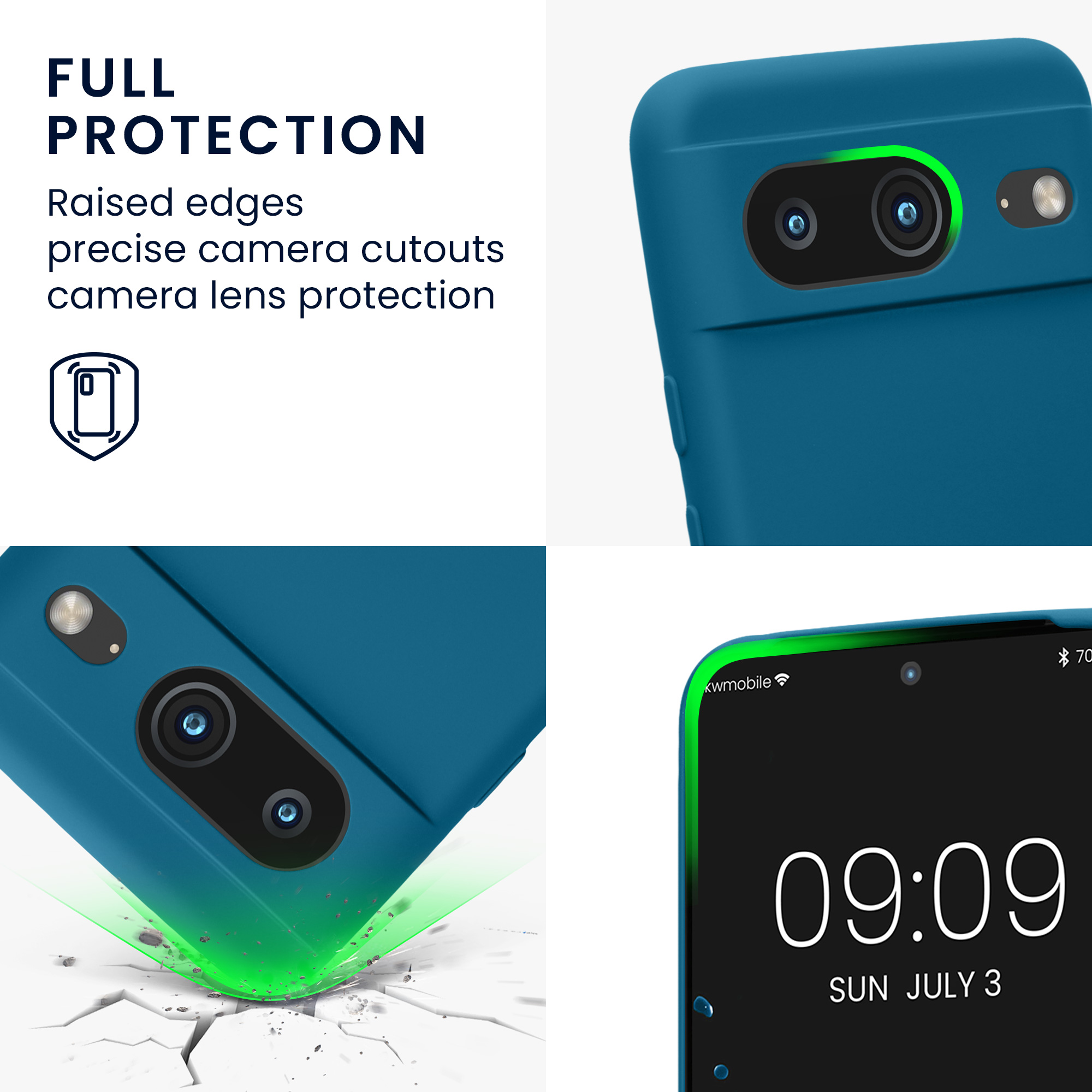 TPU kryt kwmobile Google Pixel 8 - Caribbean Blue