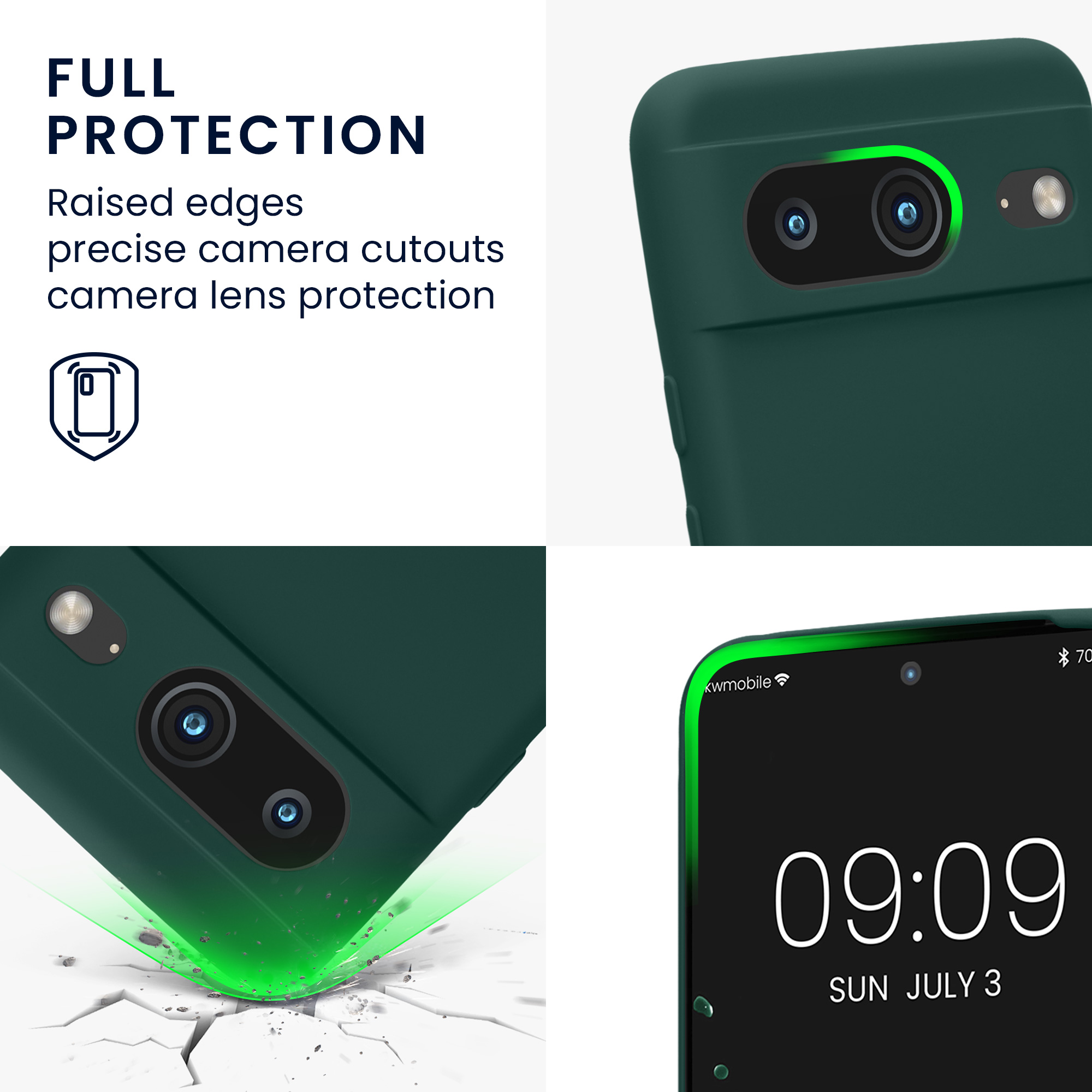 TPU kryt kwmobile Google Pixel 8 - Moss Green
