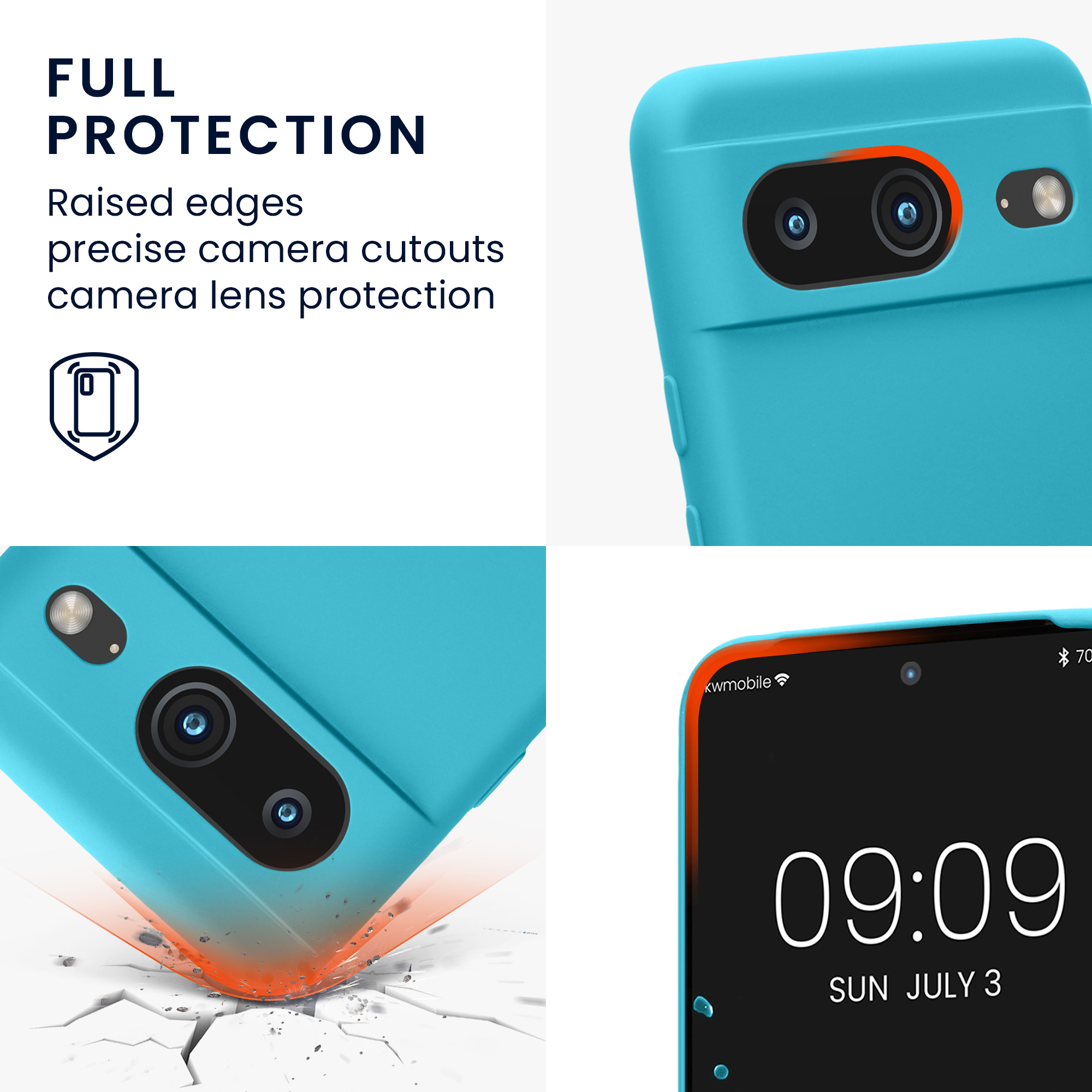 Kryt na mobil kwmobile pro Google Pixel 8 - Cool Glacier