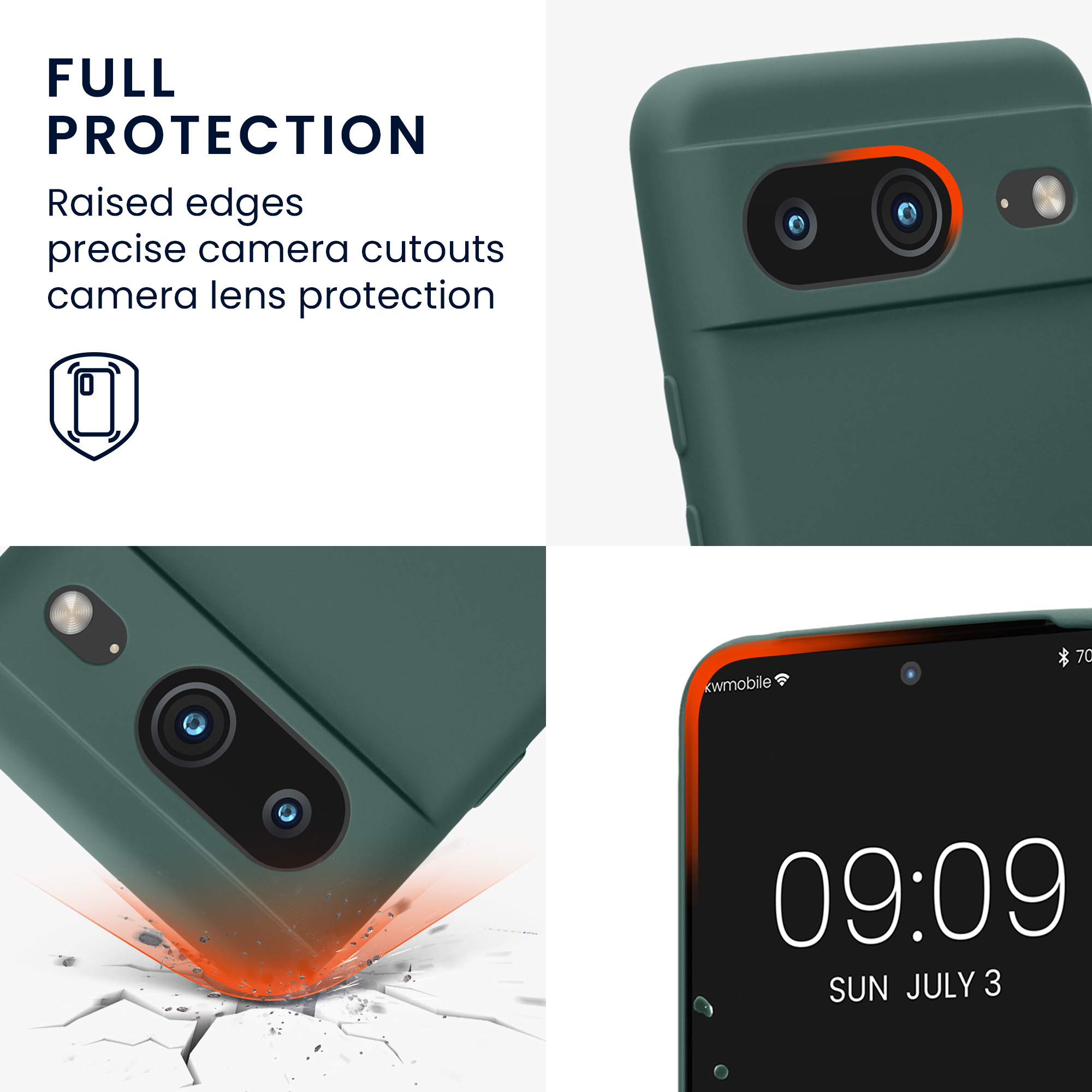 TPU kryt kwmobile Google Pixel 8 - Forest Green