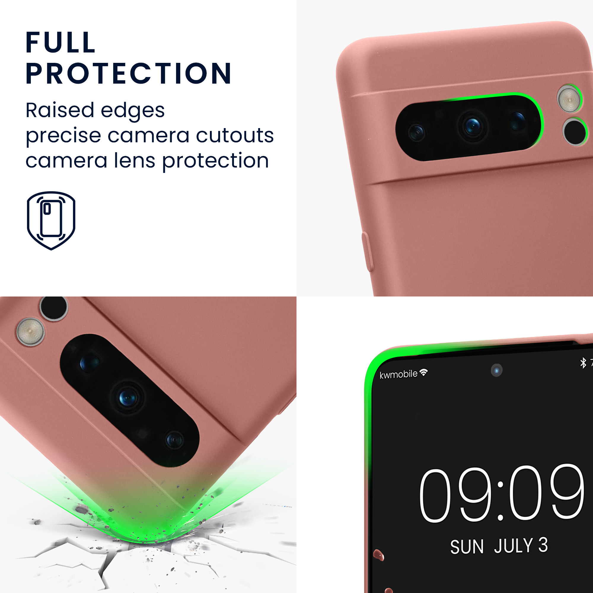 Pouzdro pro Google Pixel 8 Pro kwmobile tenké TPU - zimní růže
