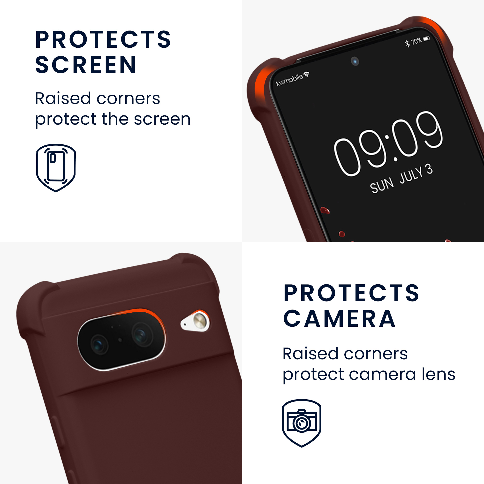 Crossbody kryt kwmobile Google Pixel 8 - vínově fialový