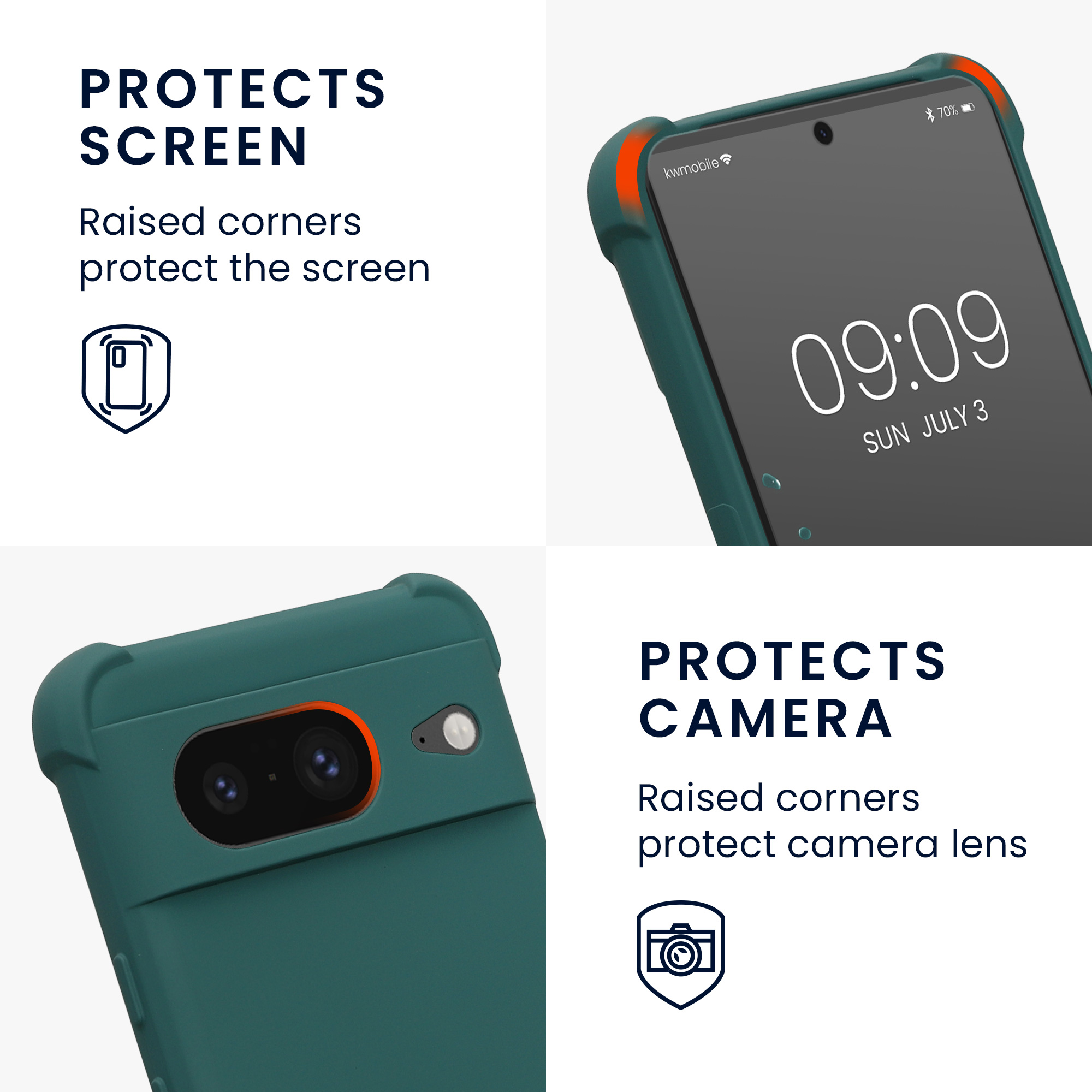 Crossbody kryt kwmobile Google Pixel 8 - petrolejový