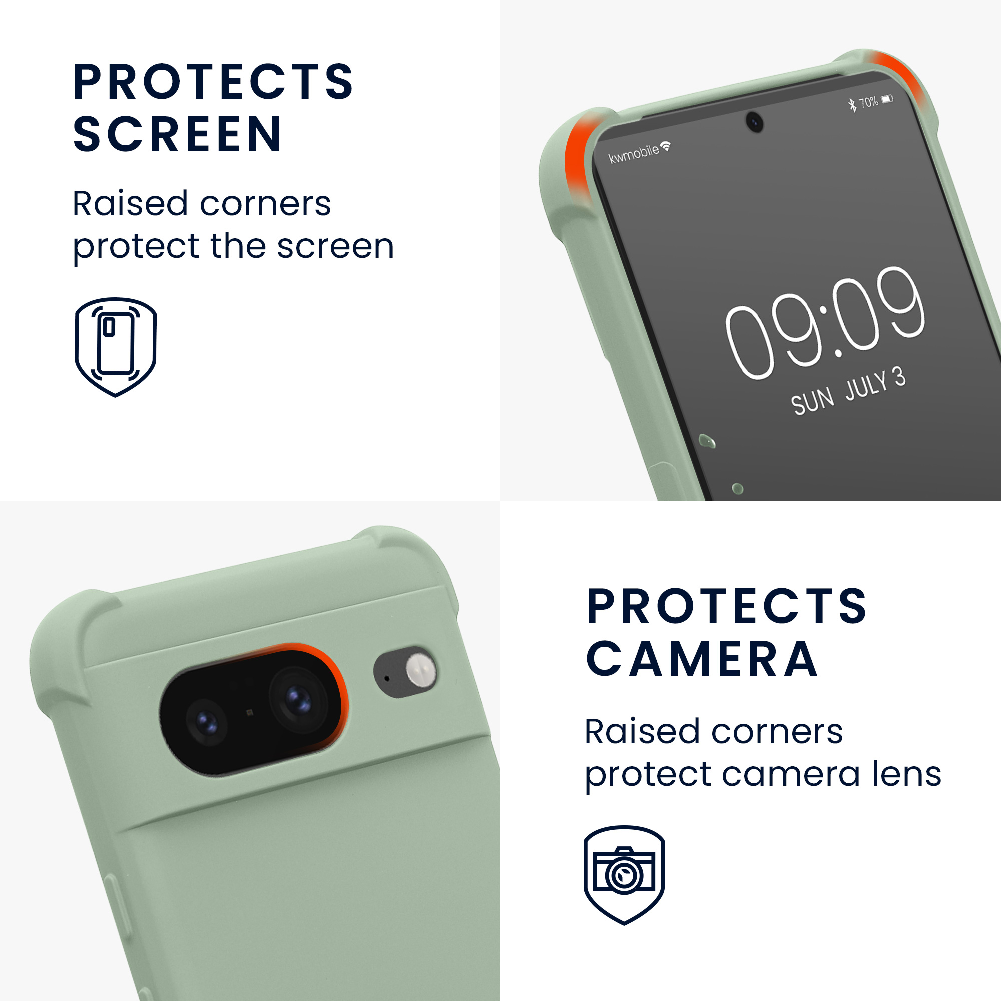 Crossbody kryt kwmobile Google Pixel 8 - Gray Green