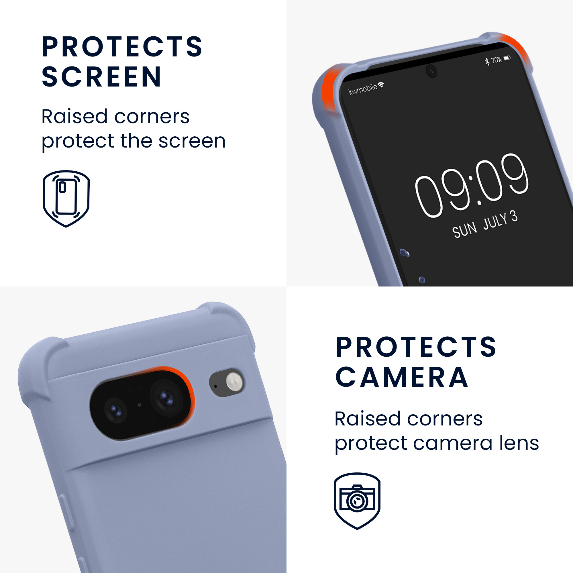 Crossbody kryt kwmobile Google Pixel 8 - levandulový