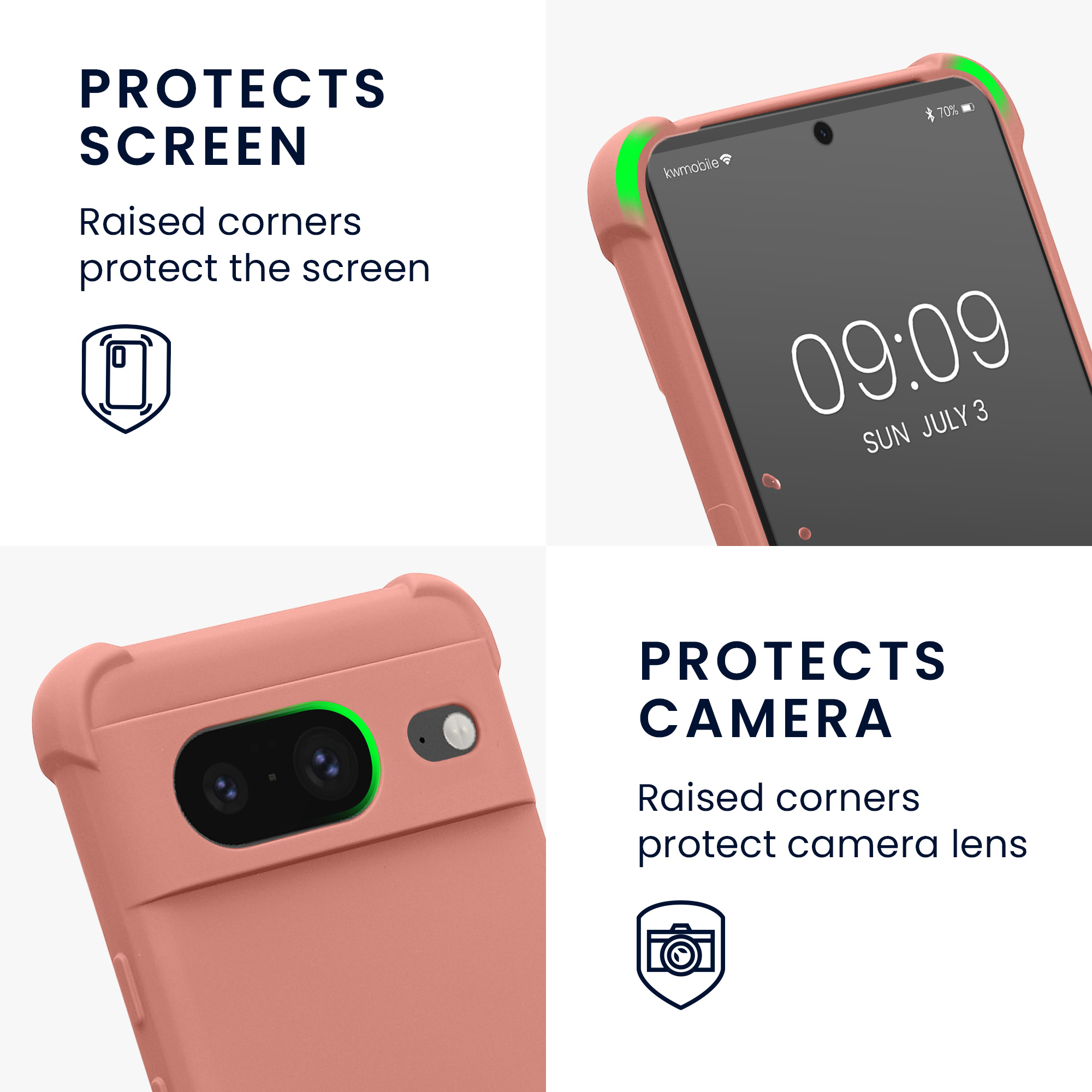 Crossbody kryt kwmobile Google Pixel 8 - perleťový