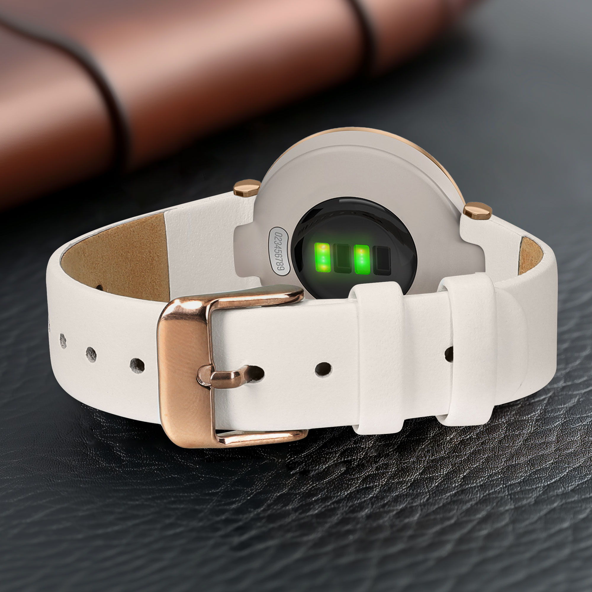Kožený řemínek pro Garmin Lily Sport kwmobile - bílá
