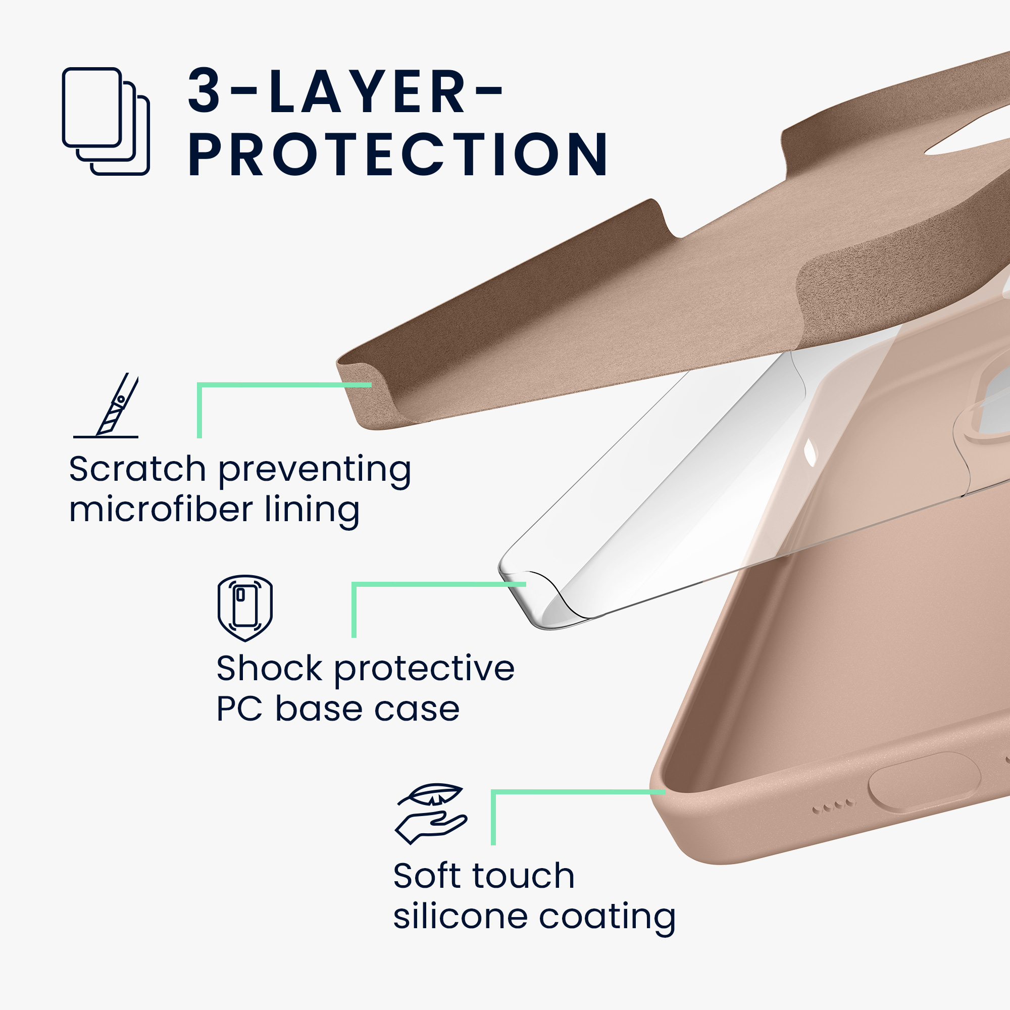 Kryt kwmobile TPU silikonový iPhone 15 růžová