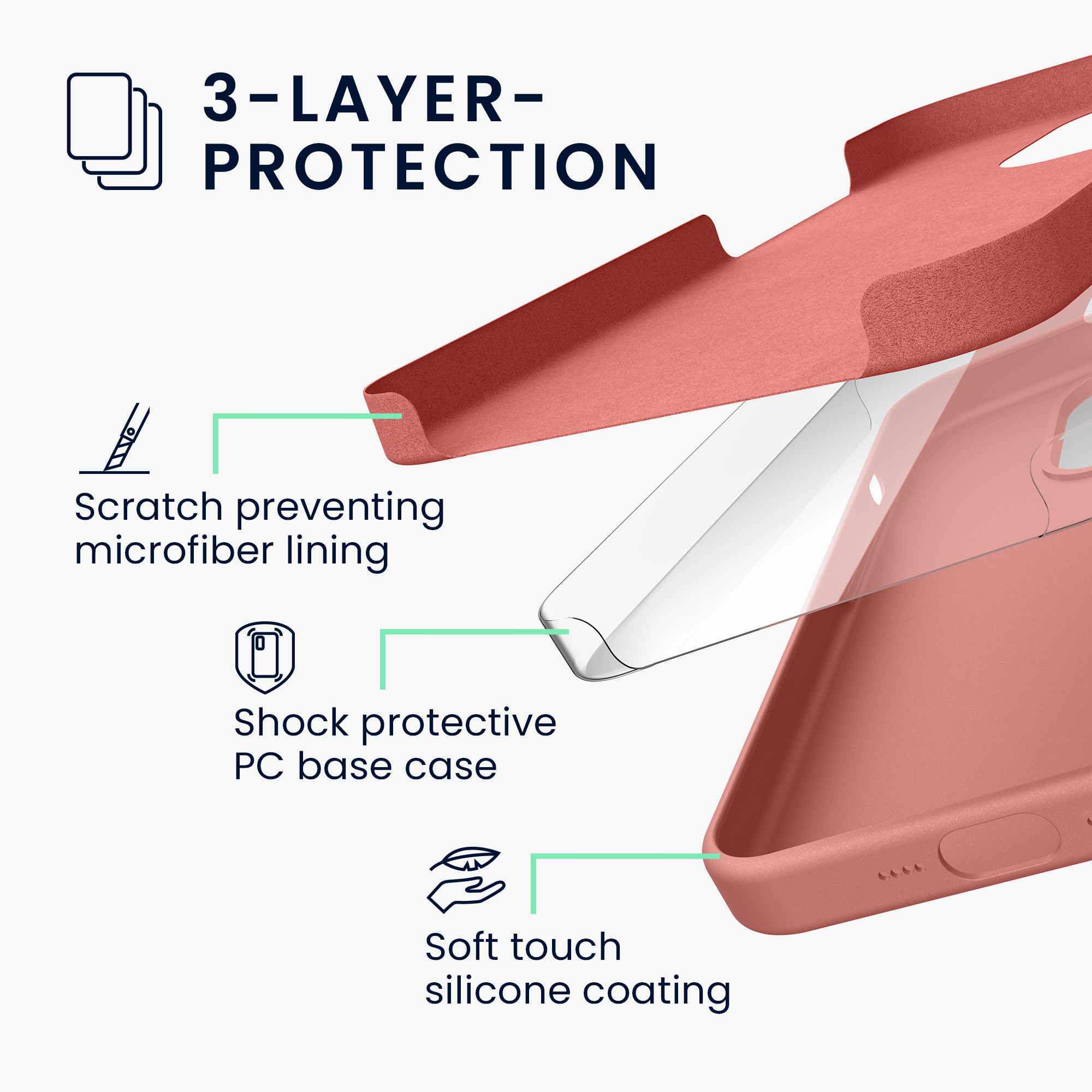 Pouzdro pro iPhone 15 kwmobile silikonové - zimní růže