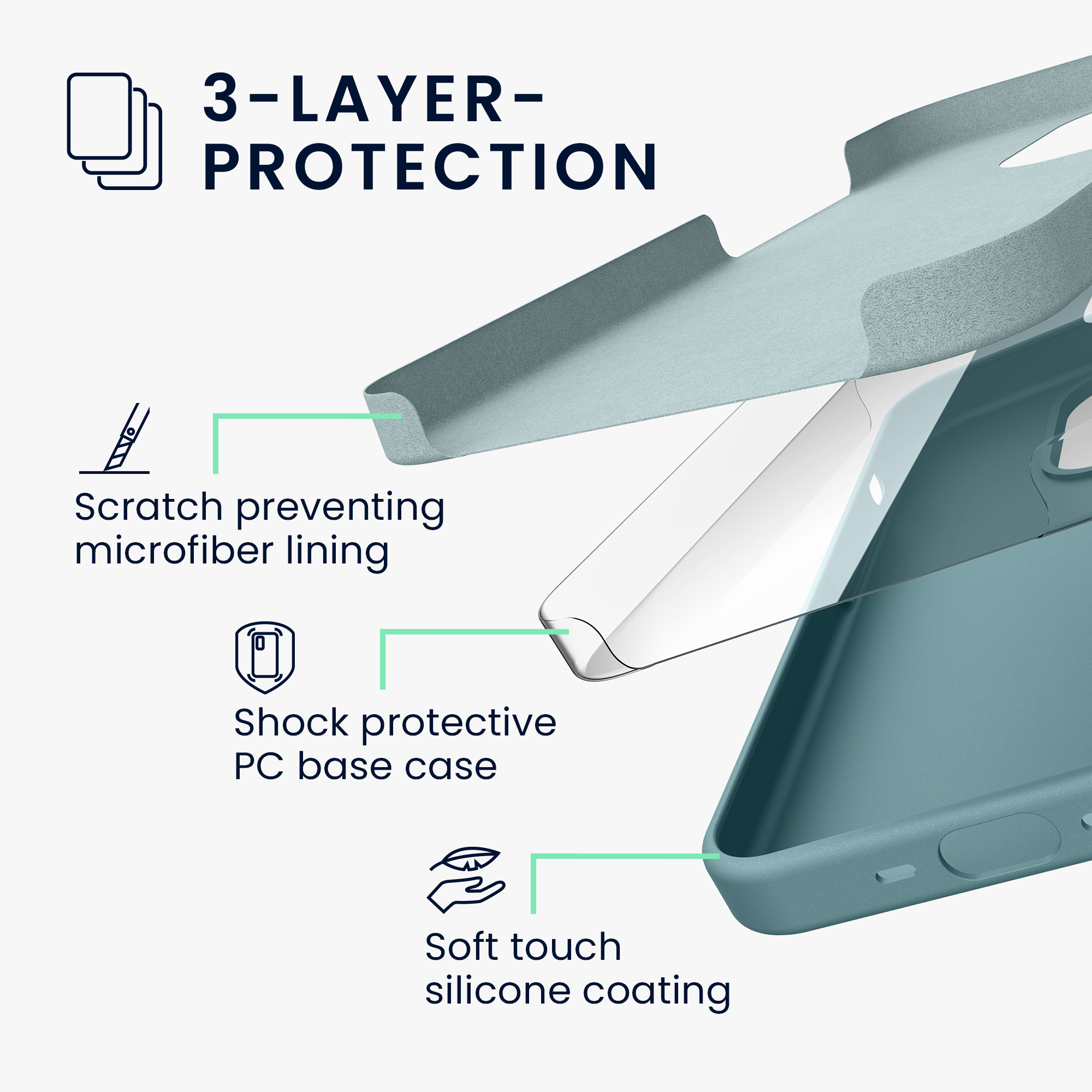 Silikonový kryt kwmobile pro iPhone 15 Pro Max - antický kámen
