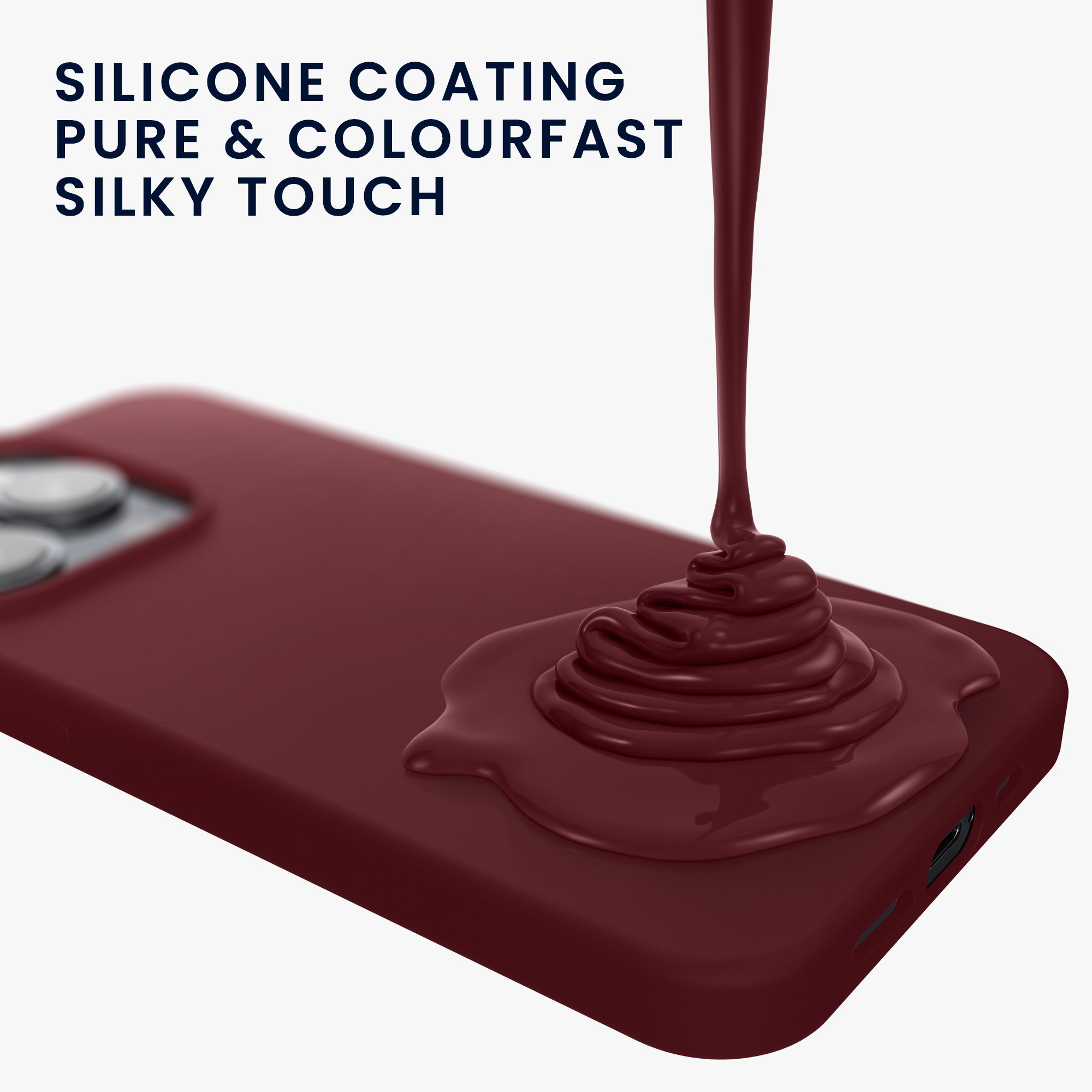Silikonový kryt kwmobile pro iPhone 15 Pro Max - bordó fialová