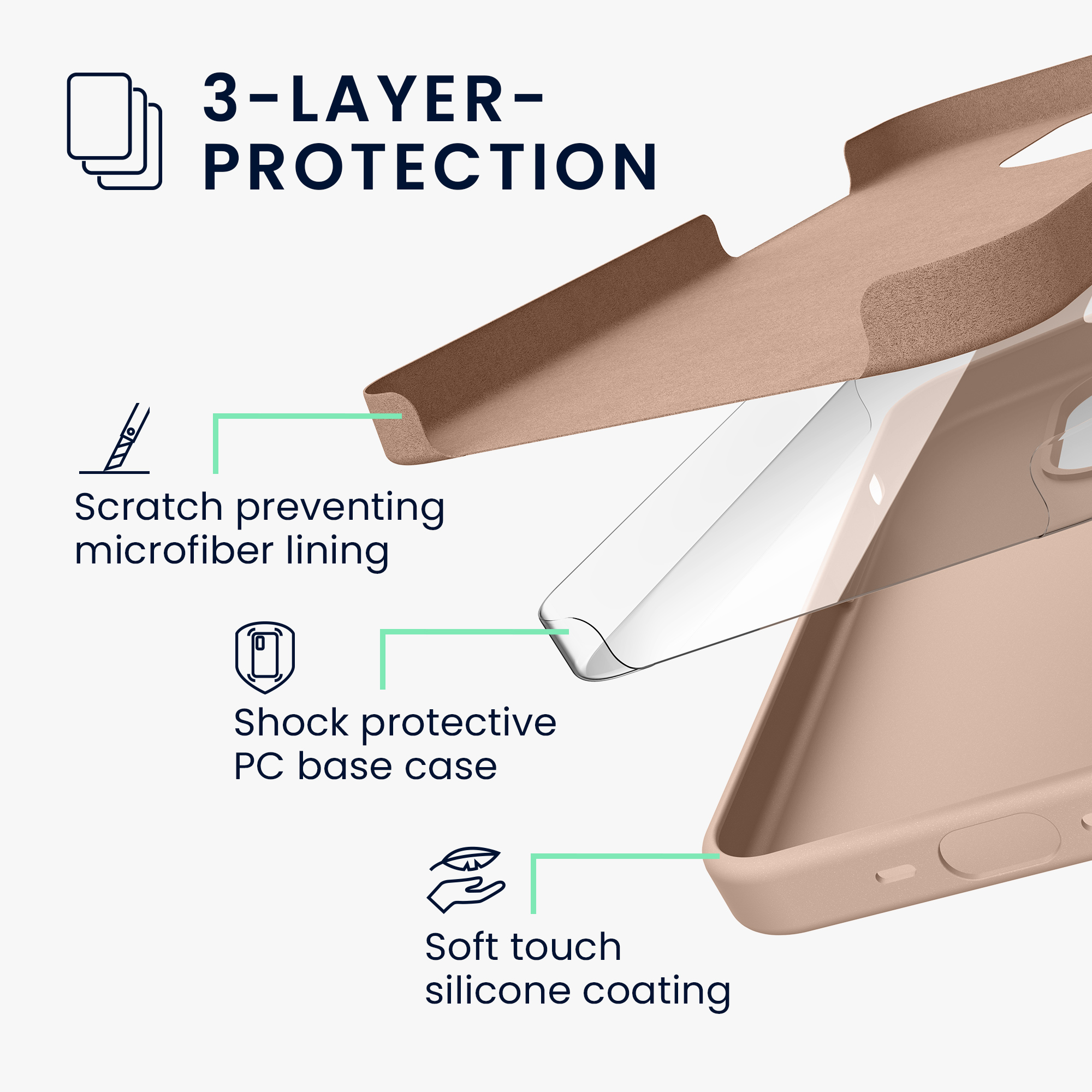 Silikonový kryt kwmobile pro iPhone 15 Pro Max - kokosový vzor