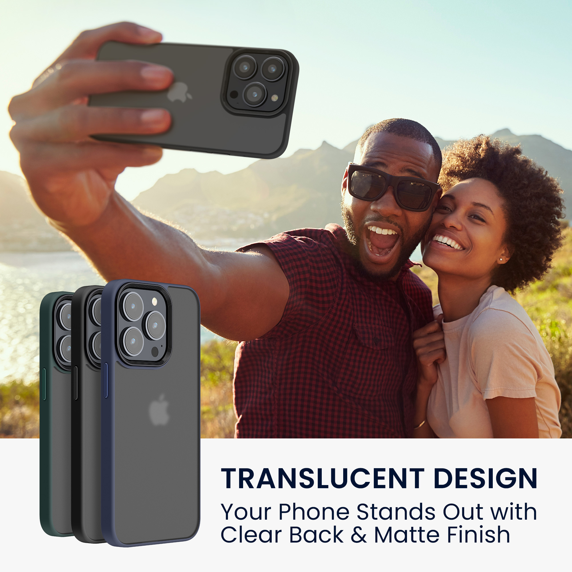 Pouzdro pro iPhone 15 Pro kwmobile silikonové - černá / matný transparentní