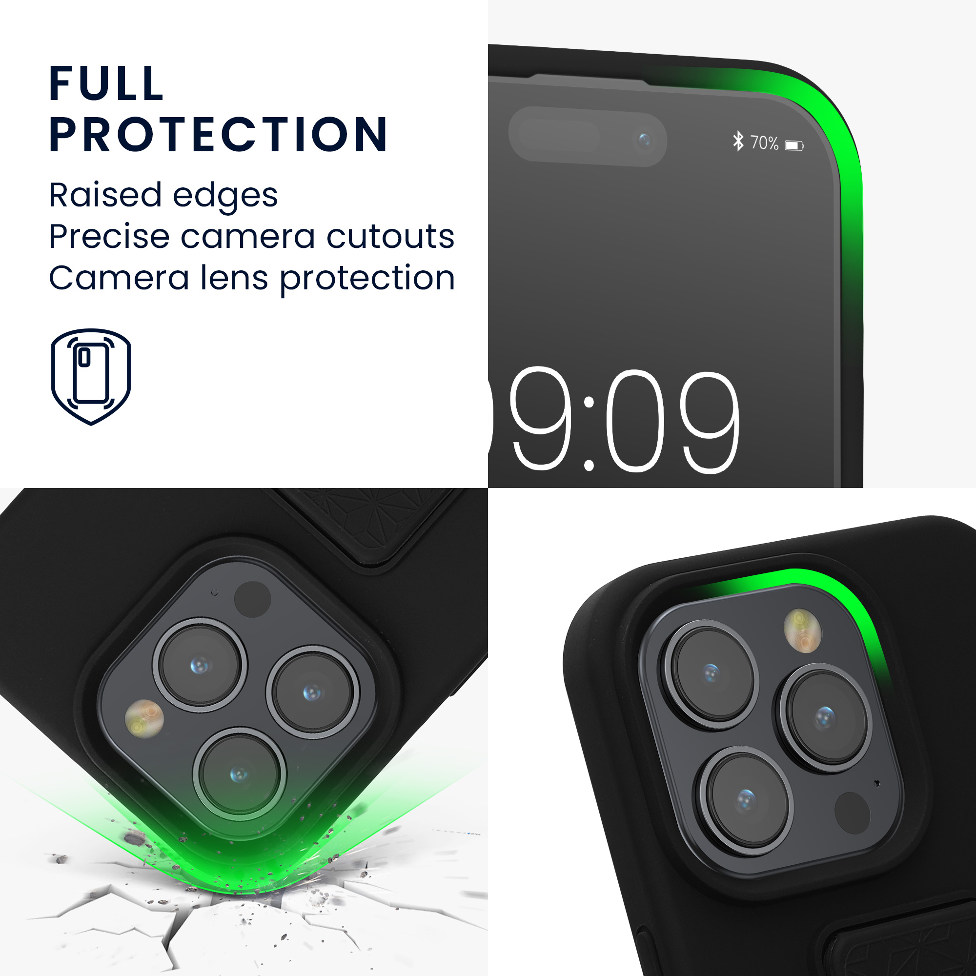 Silikonový kryt kwmobile pro iPhone 15 Pro - černá