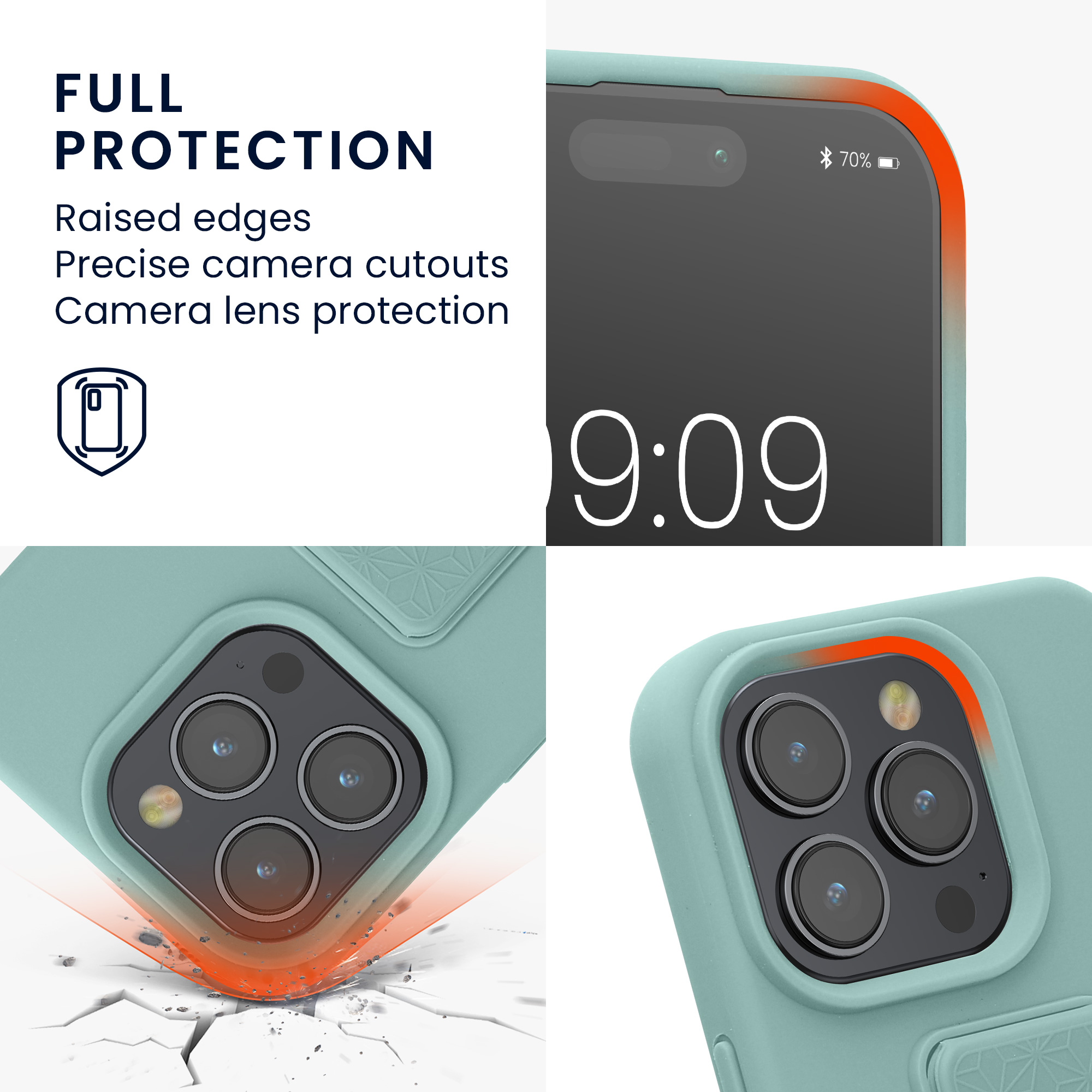 Silikonový kryt kwmobile pro iPhone 15 Pro - mátová