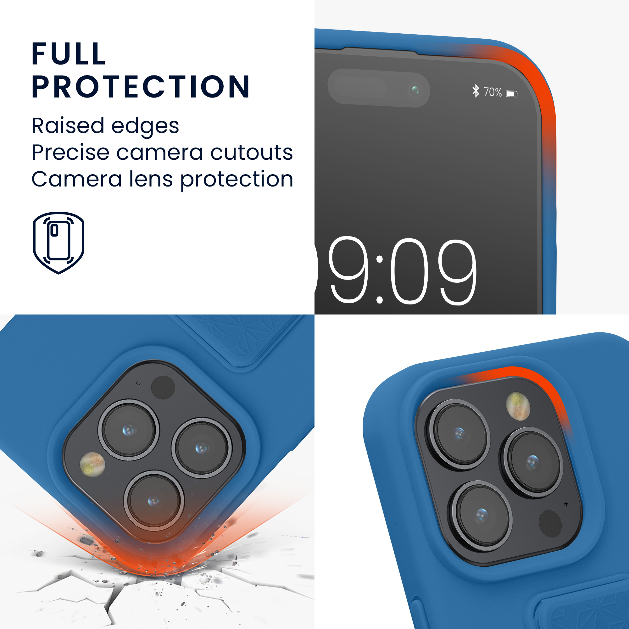 Silikonový kryt kwmobile pro iPhone 15 Pro - karibsky modrá