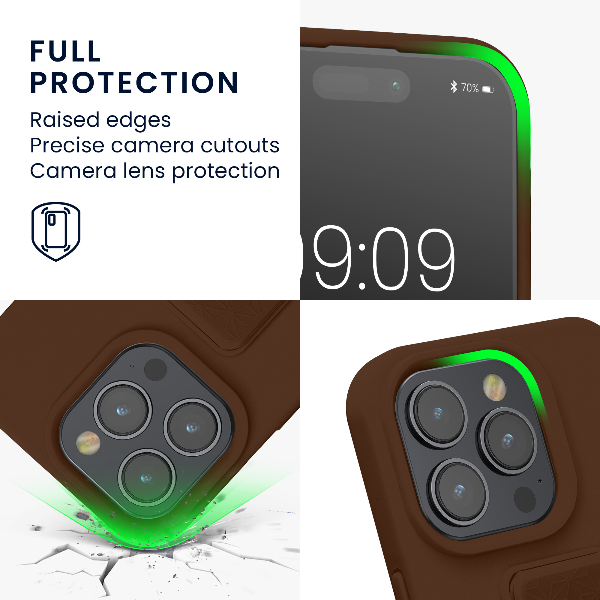 Kryt kwmobile s poutkem se stojánkem iPhone 15 Pro čokoládová