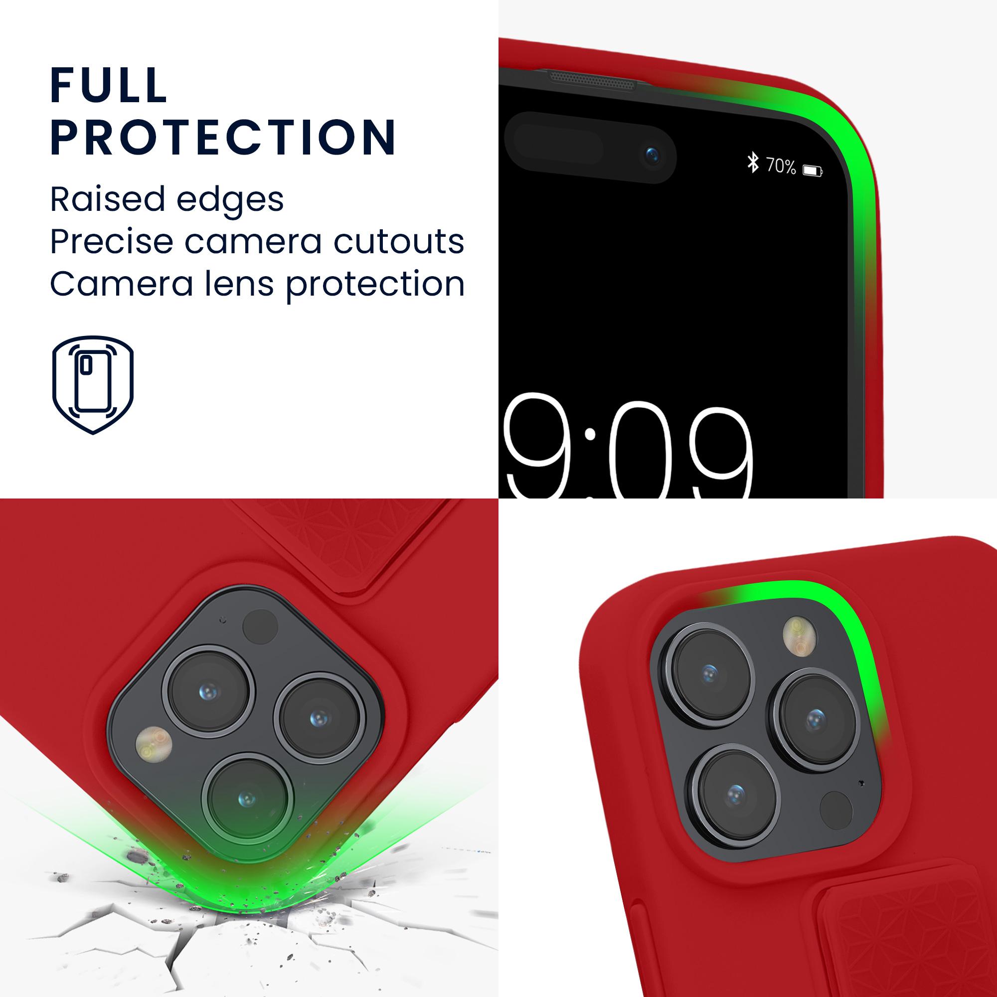 Silikonový kryt kwmobile pro iPhone 15 Pro Max - červená