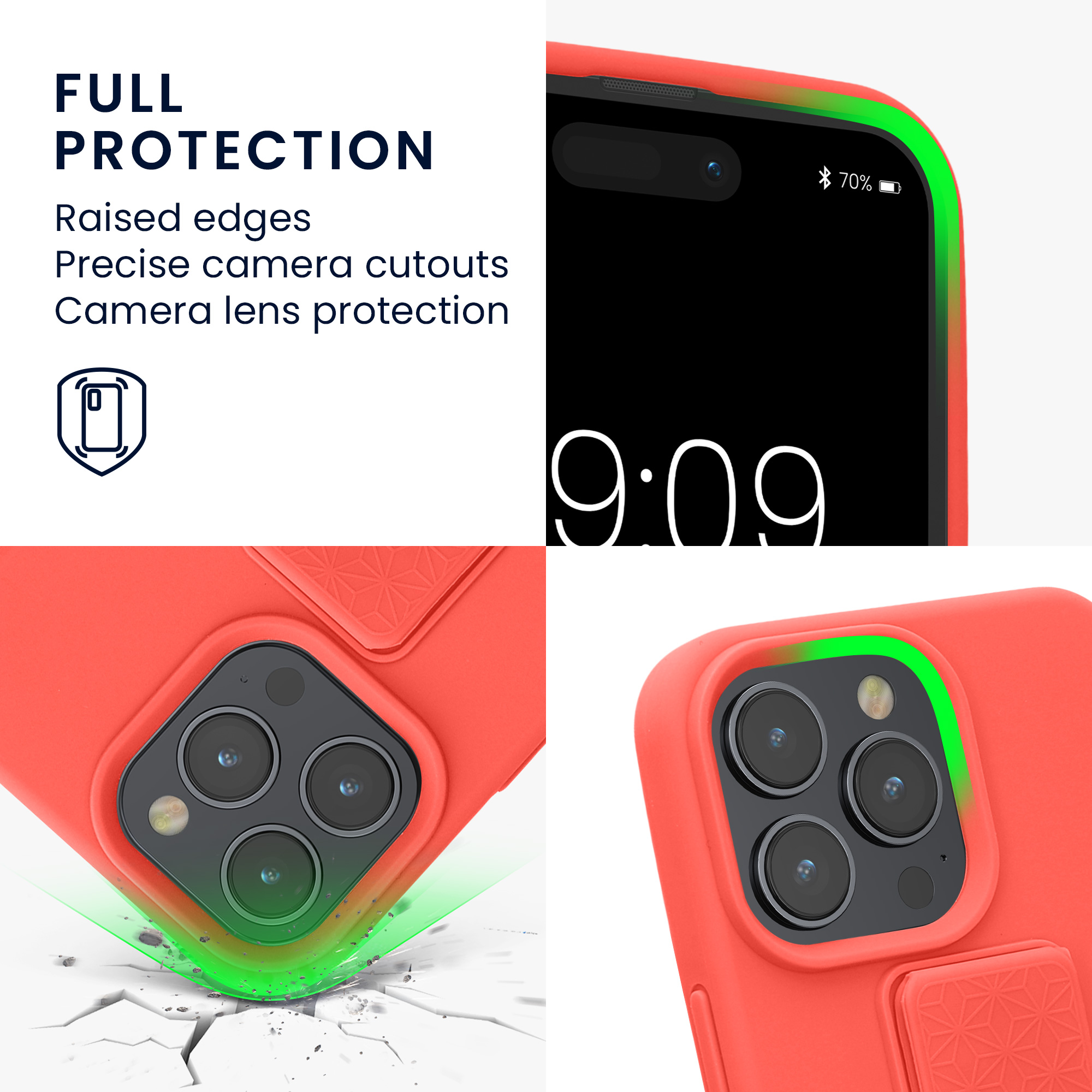 Silikonový kryt kwmobile pro iPhone 15 Pro Max - korálová