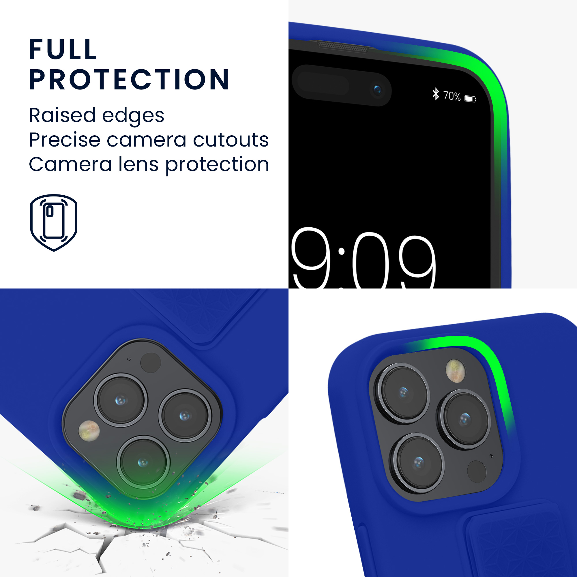 Silikonový kryt kwmobile pro iPhone 15 Pro Max - baltsky modrá