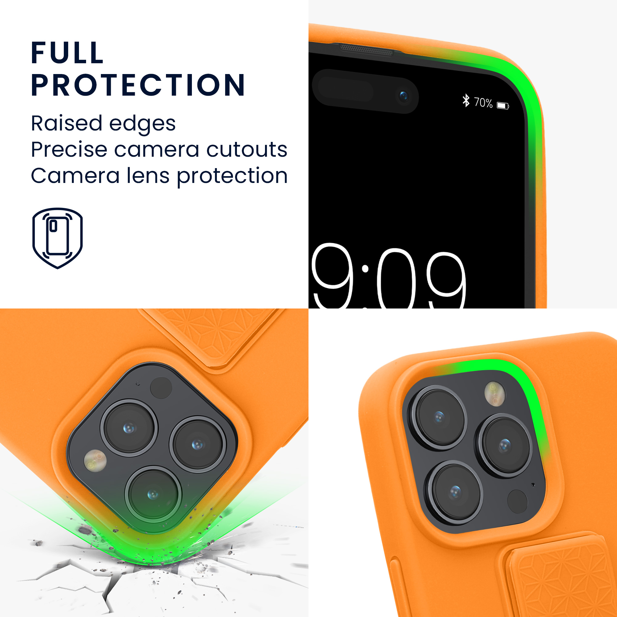 Silikonový kryt kwmobile pro iPhone 15 Pro Max - ovocně oranžová