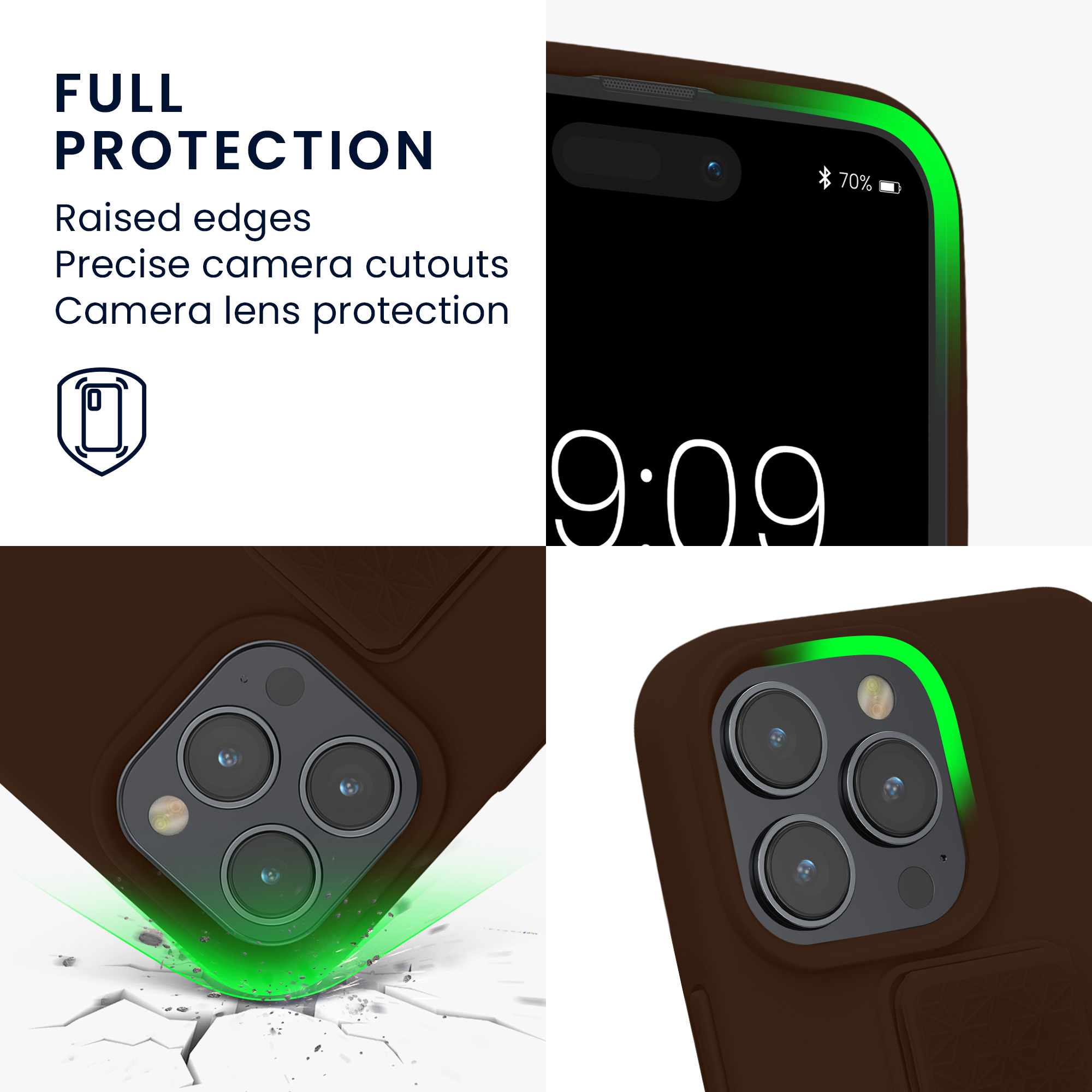 Silikonový kryt kwmobile pro iPhone 15 Pro Max - čokoládová