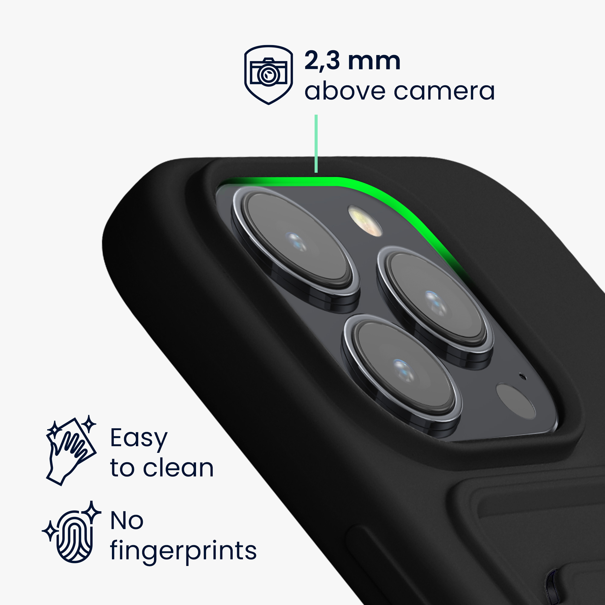 Kryt kwmobile s přihrádkou na kartu iPhone 15 Pro černá
