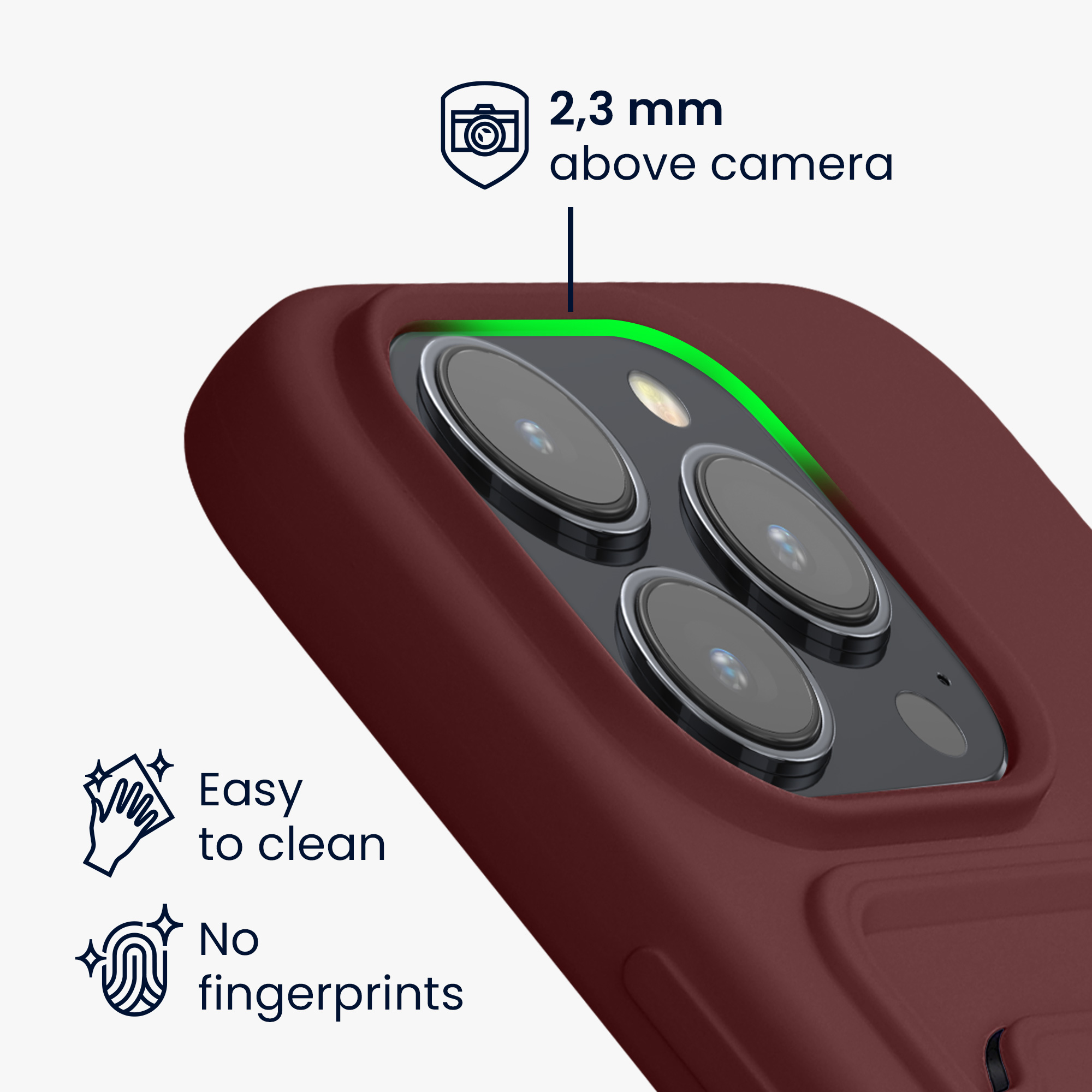 Kryt kwmobile s přihrádkou na kartu iPhone 15 Pro červenohnědá