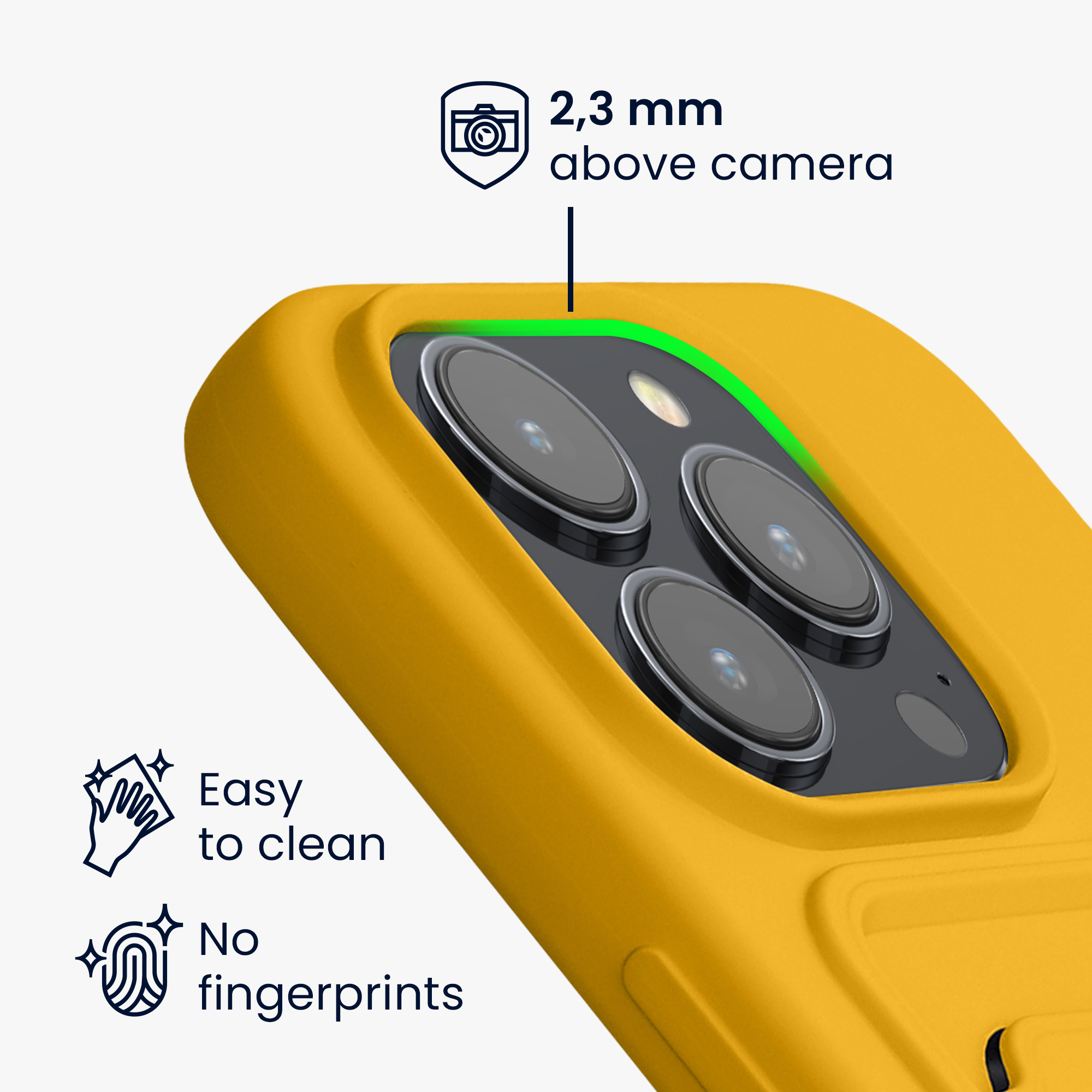 Kryt s přihrádkou na kartu kwmobile pro iPhone 15 Pro - zářivě žlutá