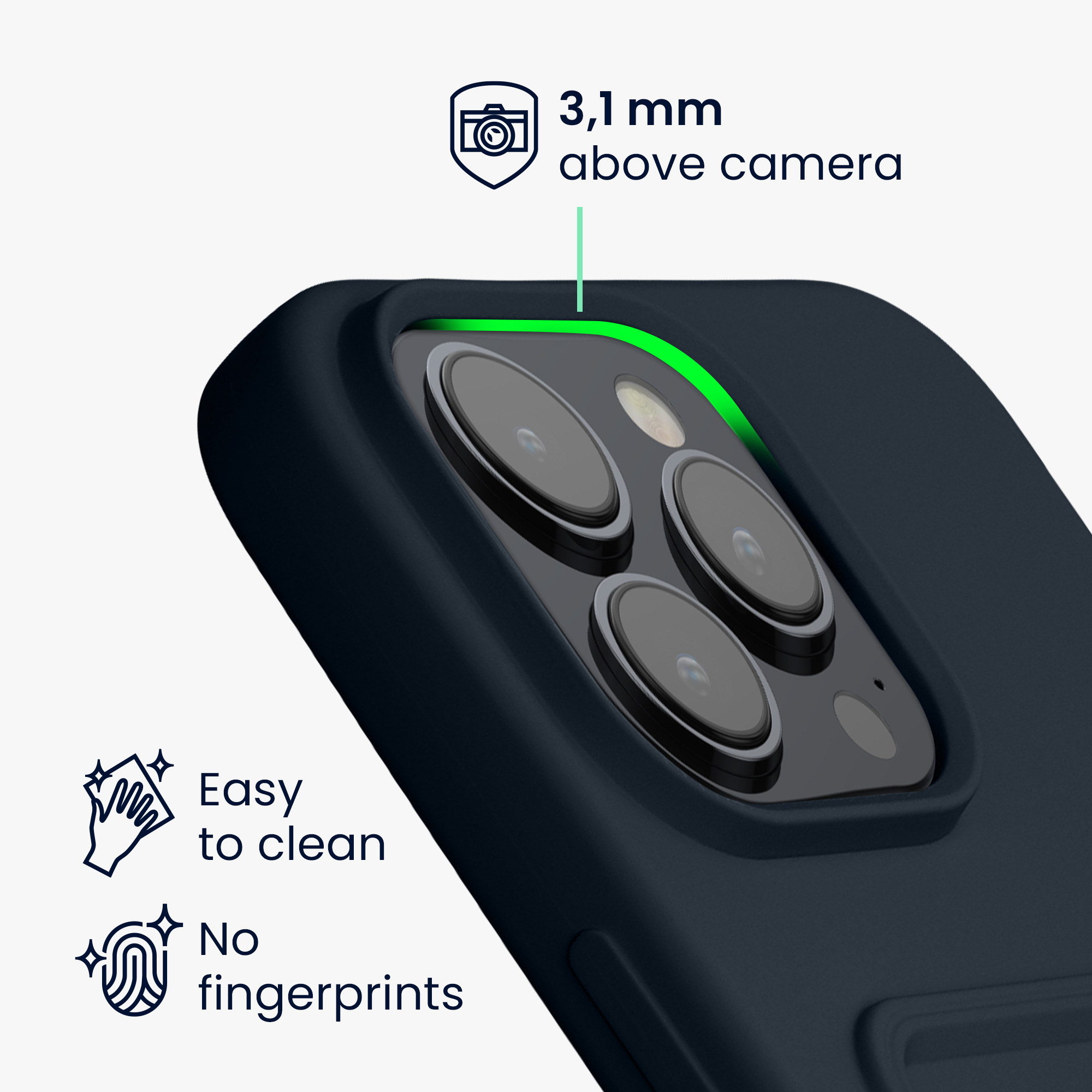Kryt s přihrádkou na kartu kwmobile pro iPhone 15 Pro Max - tmavě modrá
