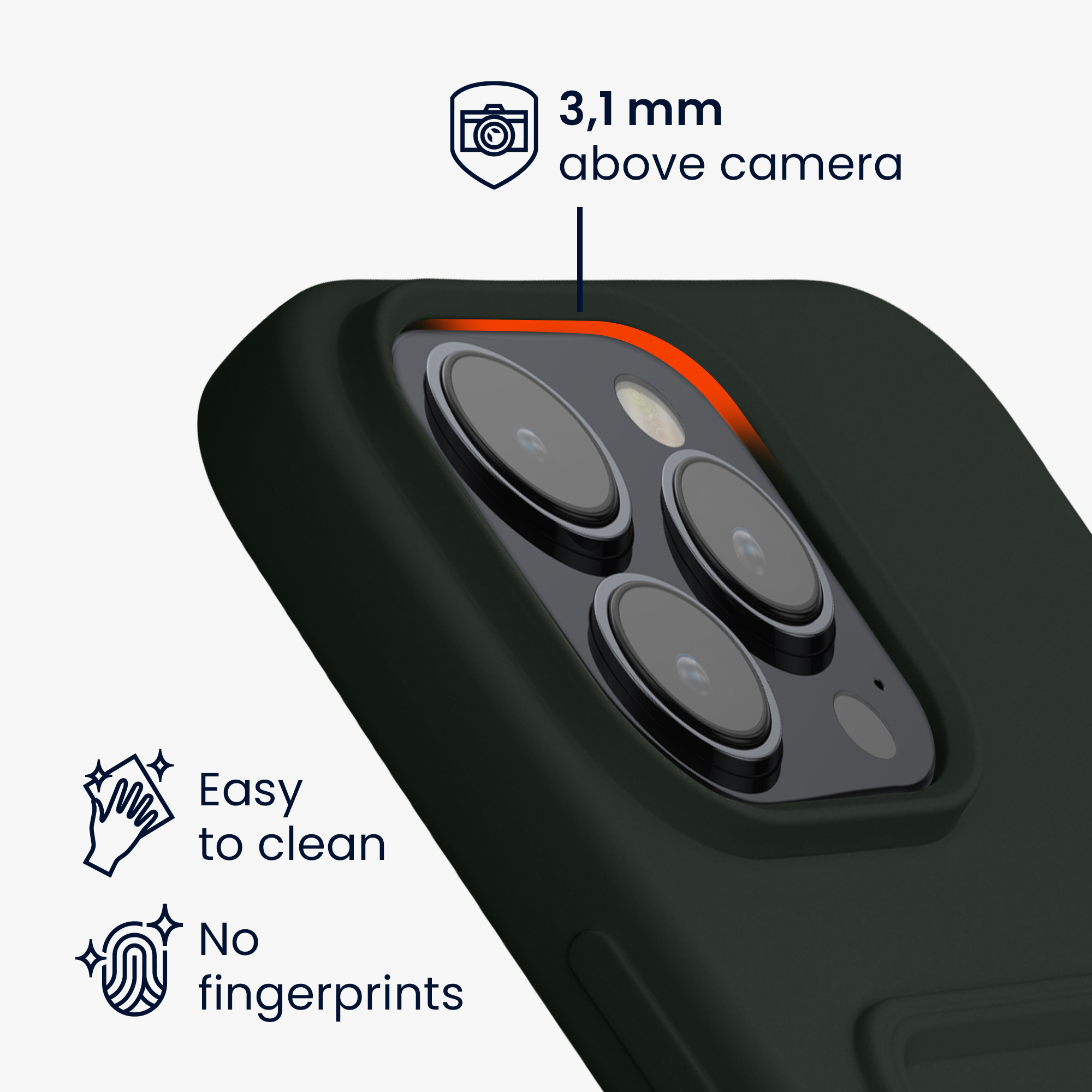 Kryt s přihrádkou na kartu kwmobile pro iPhone 15 Pro Max - tmavě zelená