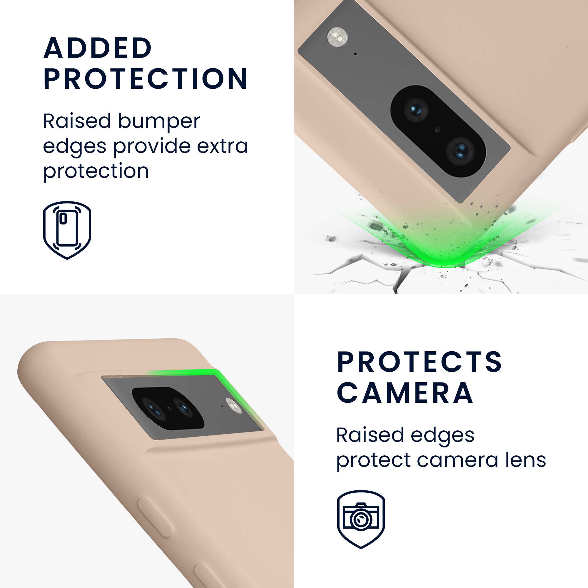 Silikonový kryt kwmobile pro Google Pixel 7 - krémová