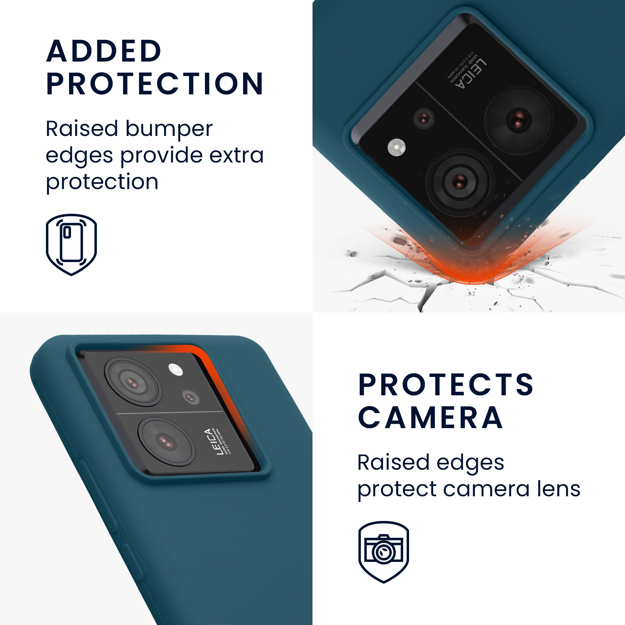 Pouzdro pro Xiaomi 13T / 13T Pro kwmobile silikonové - matná petrolejová