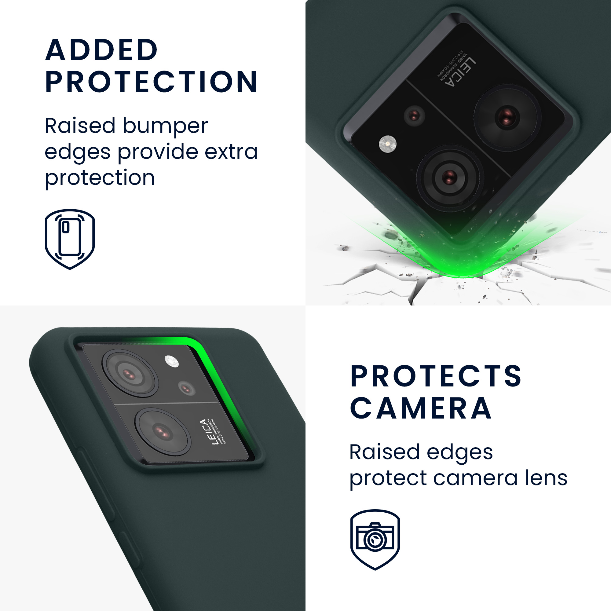Kryt na mobil Xiaomi 13T / 13T Pro kwmobile mechově zelená